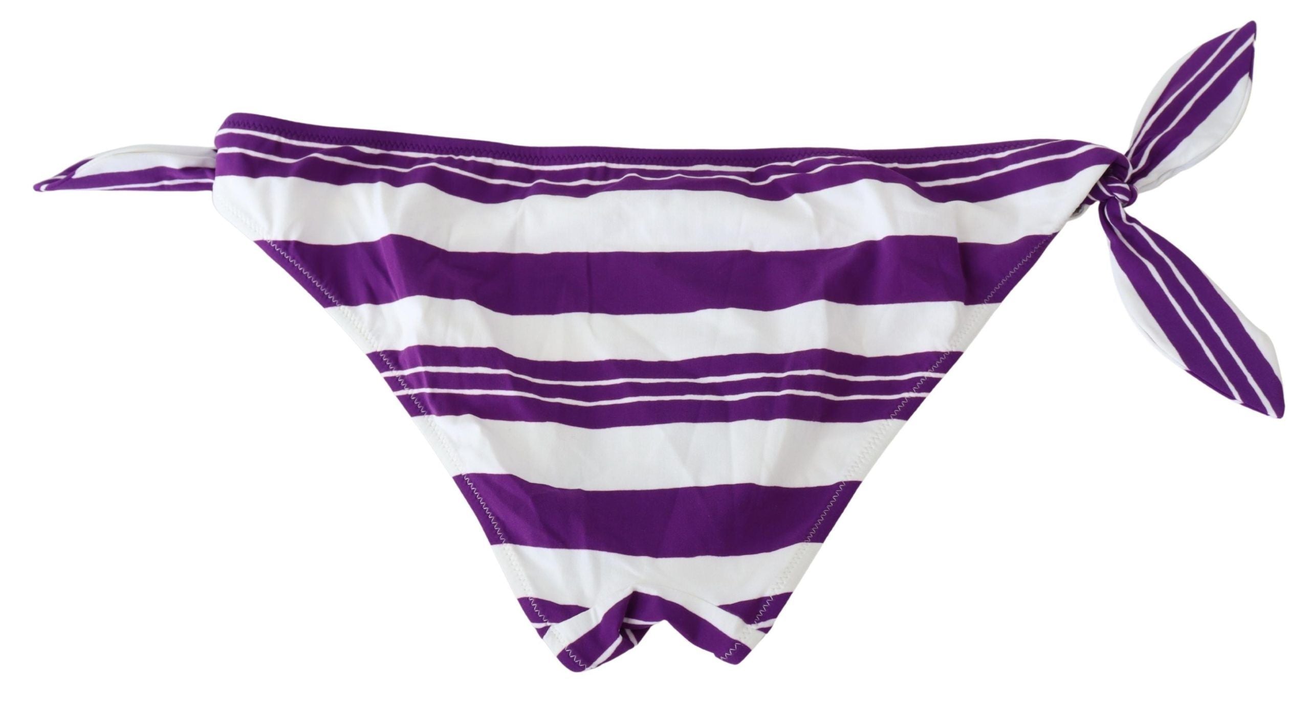 Chic Striped Bikini Bottom - Effortless Poolside Glamour - ventzia