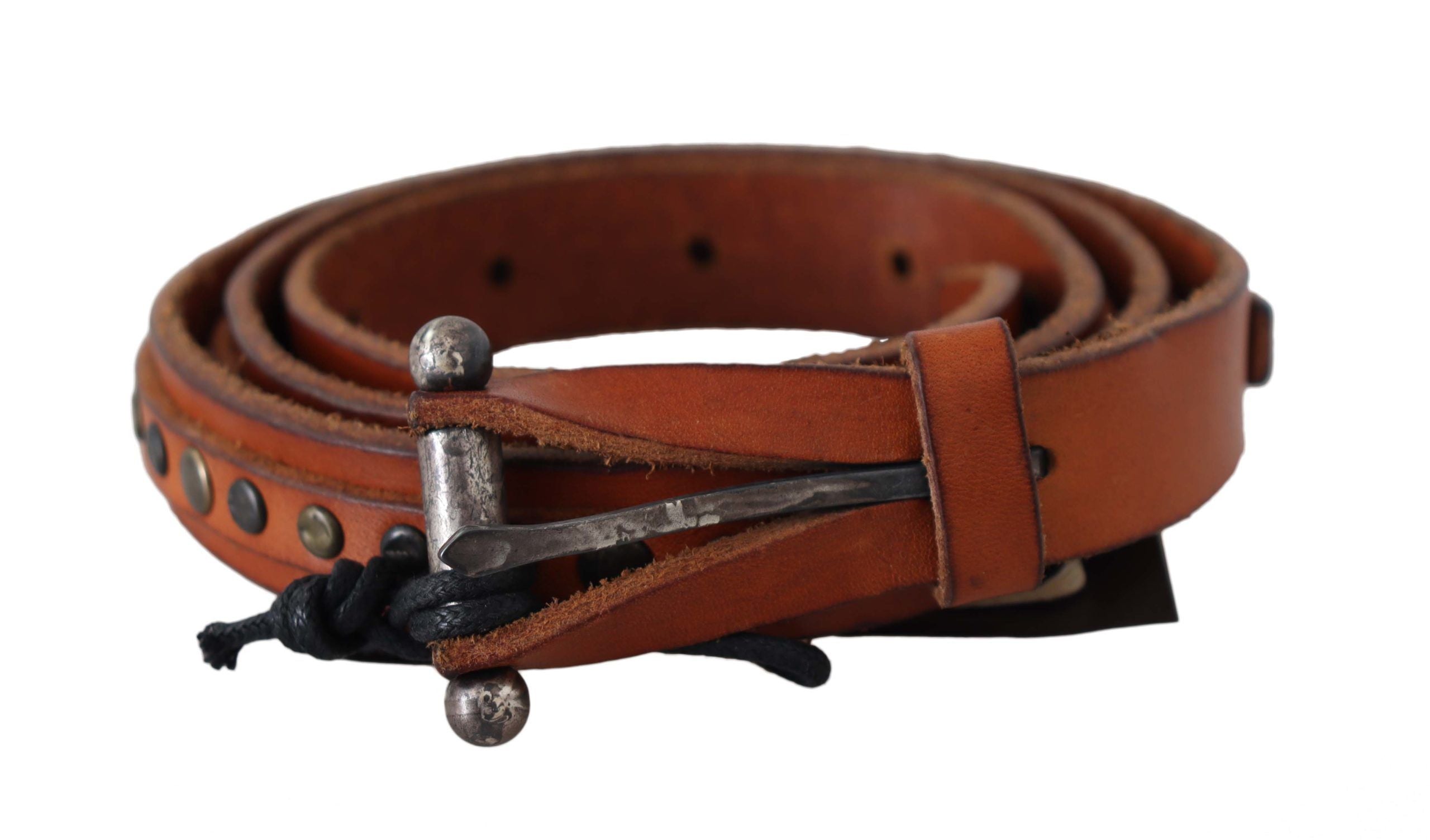 Elegant Leather Waist Belt in Brown - ventzia