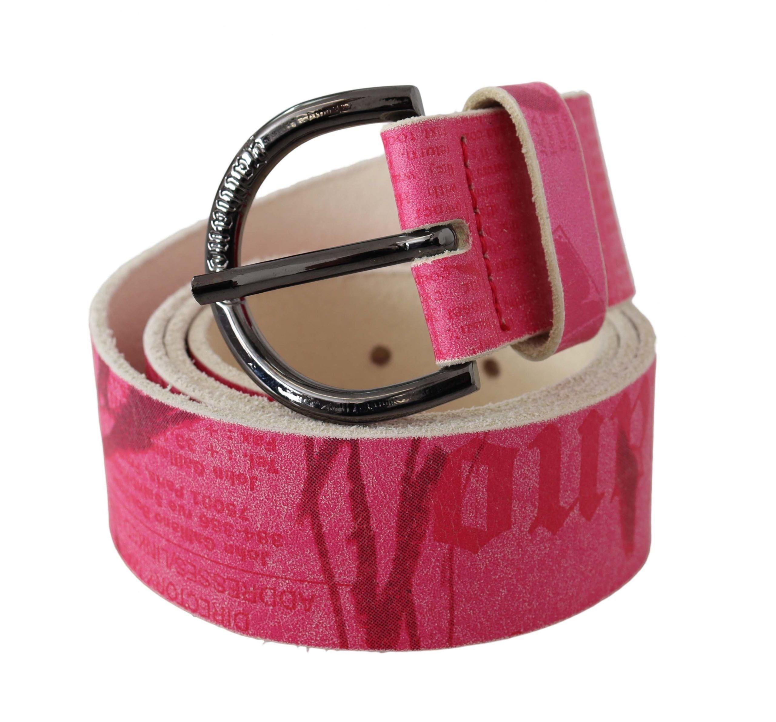 Elegant Pink Leather Fashion Belt - ventzia