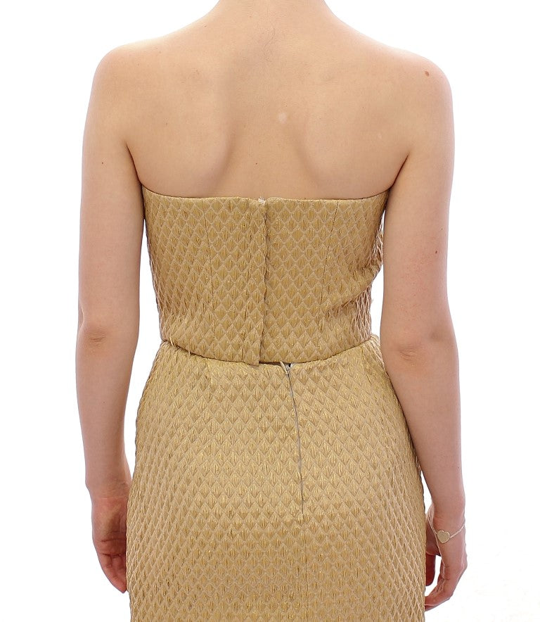 Exclusive Silk-Blend Beige Off-Shoulder Top - ventzia