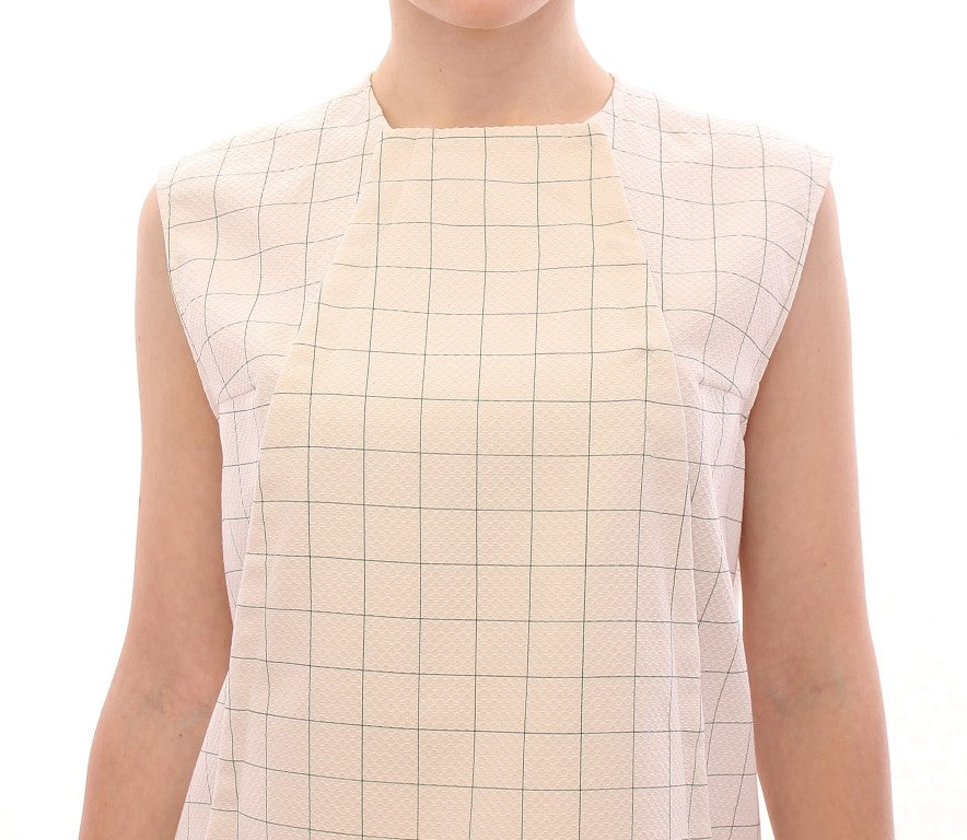 Chic White Sleeveless Cotton Shirt Top - ventzia
