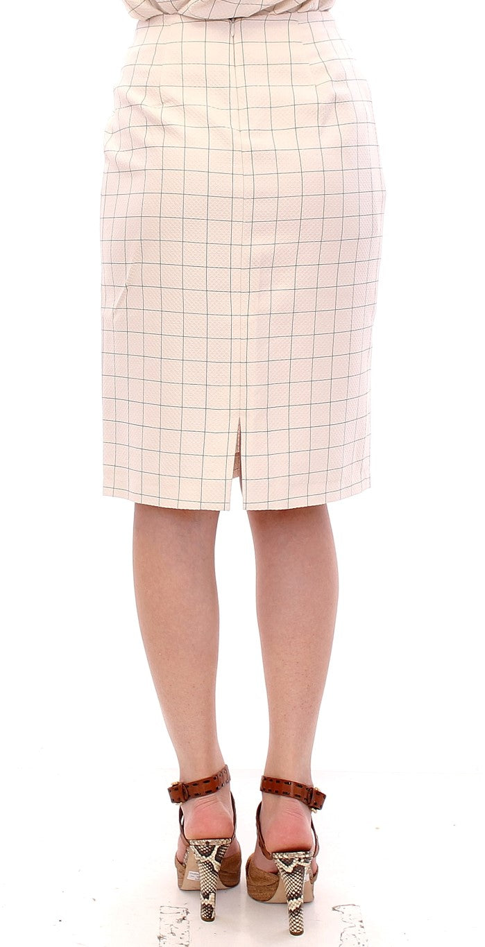 Elegant White Pencil Skirt - Chic and Sophisticated - ventzia