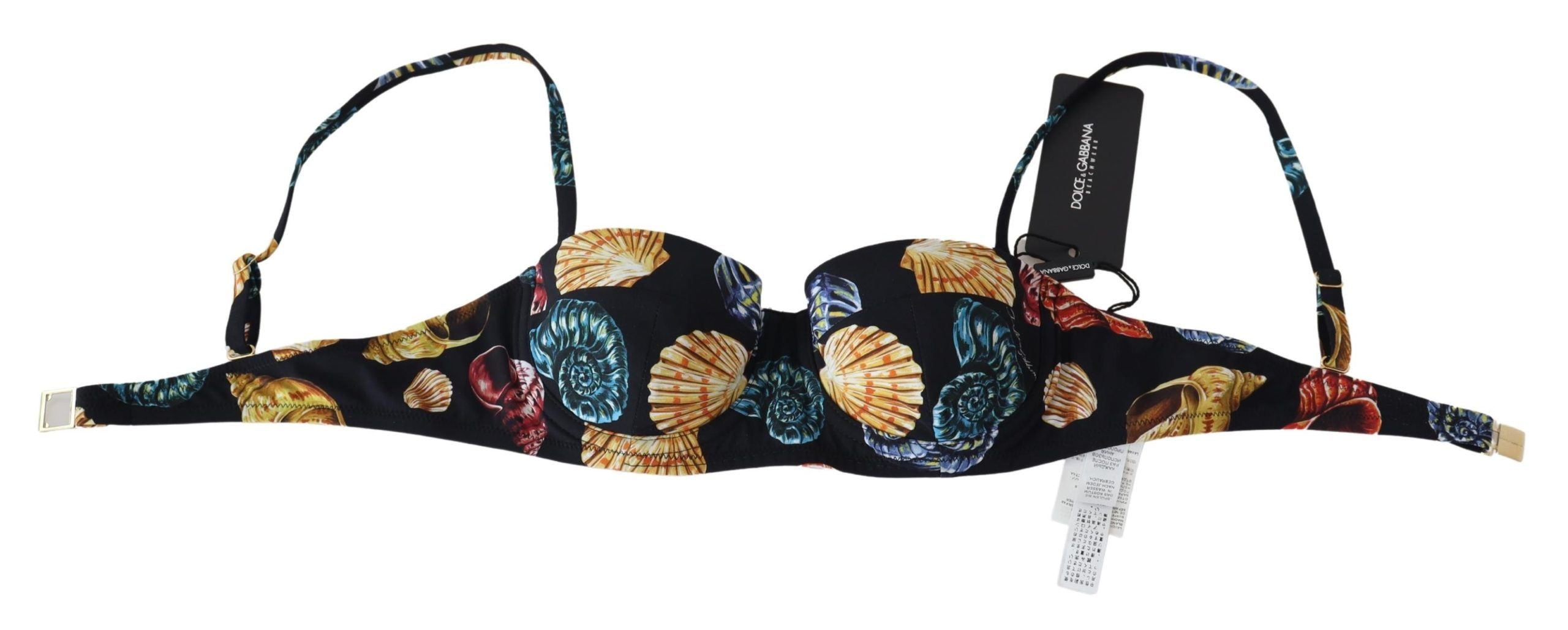 Chic Seashell-Print Bikini Top - ventzia