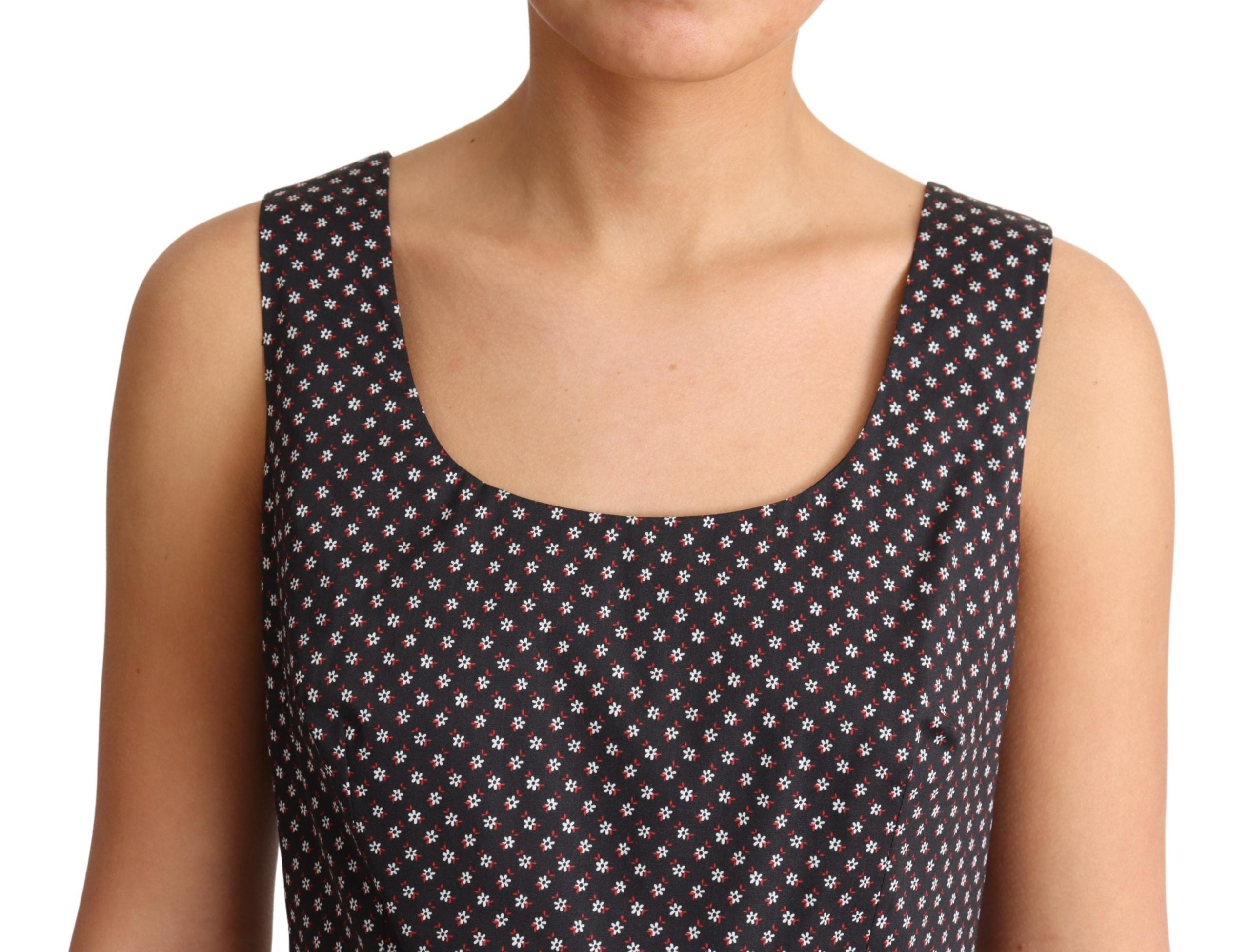 Elegant Floral A-Line Sleeveless Dress - ventzia