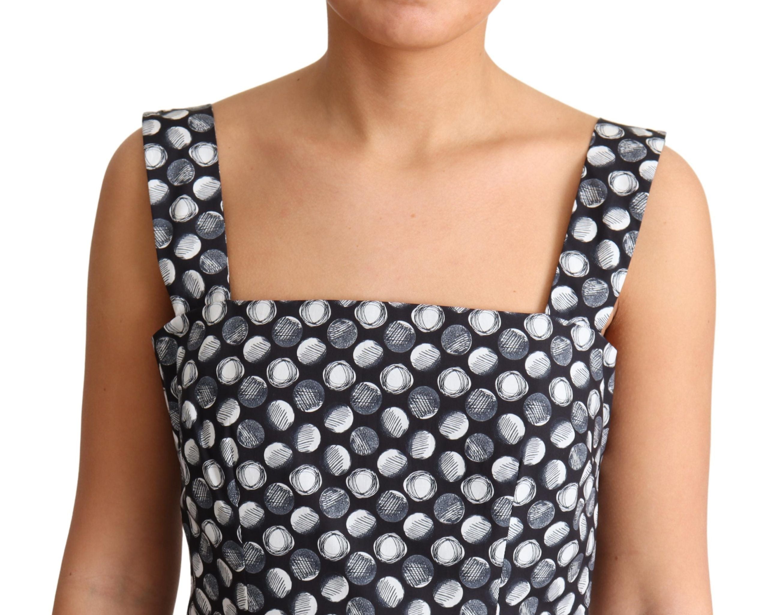 Elegant Sleeveless Geometric Midi A-Line Dress - ventzia