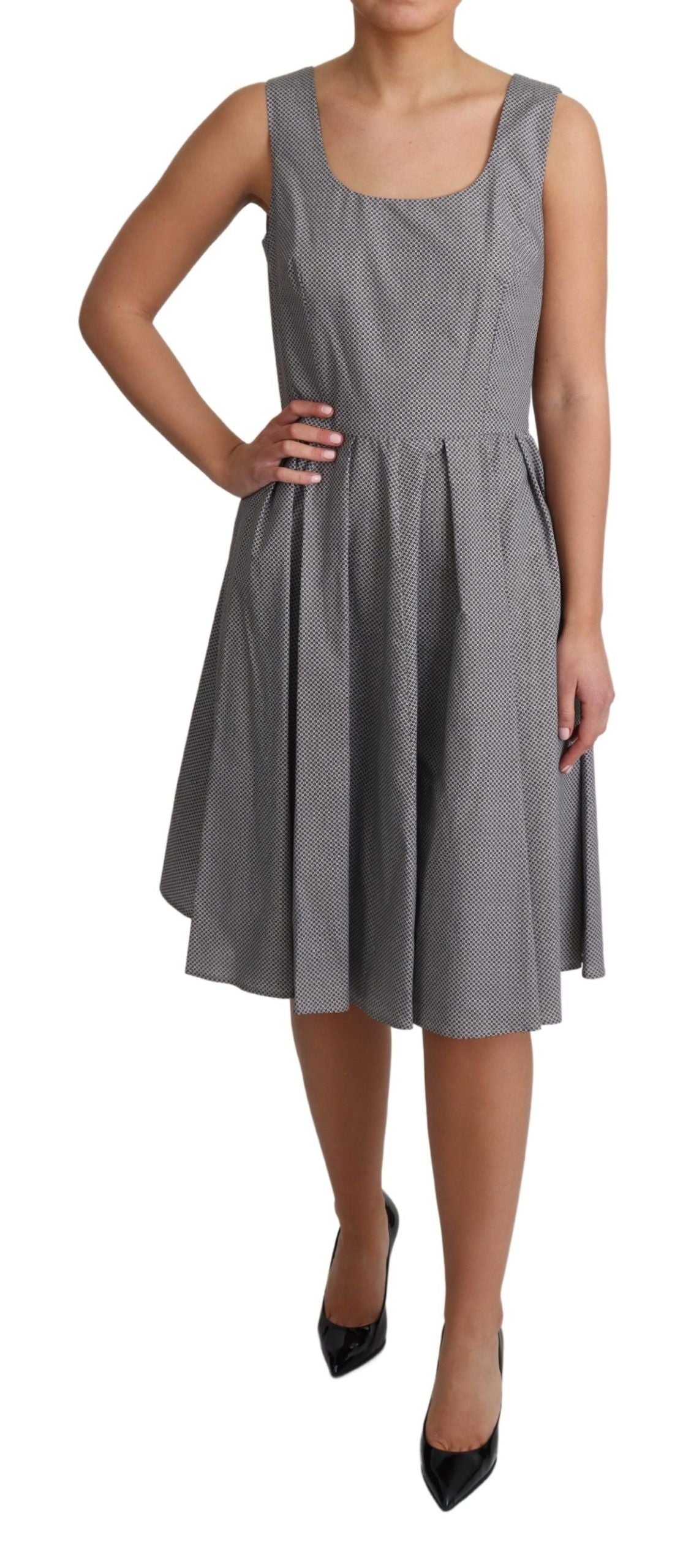 Sleeveless Geometric A-Line Dress - ventzia