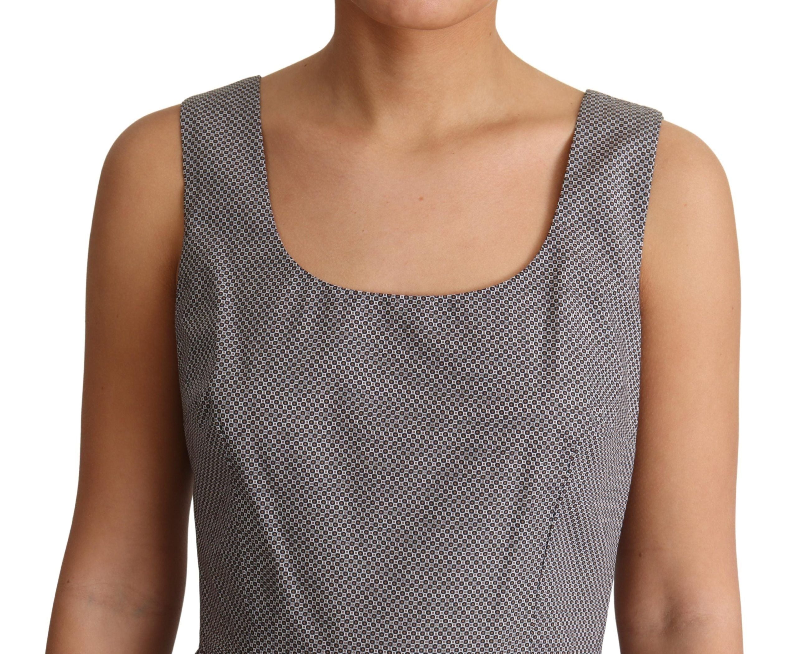 Sleeveless Geometric A-Line Dress - ventzia