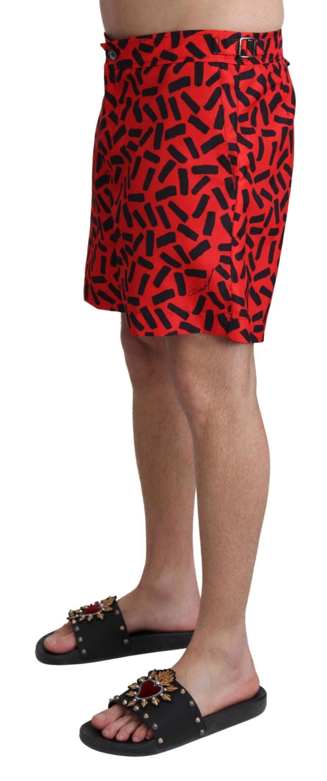 Chic Red Swim Trunks Boxer Shorts - ventzia