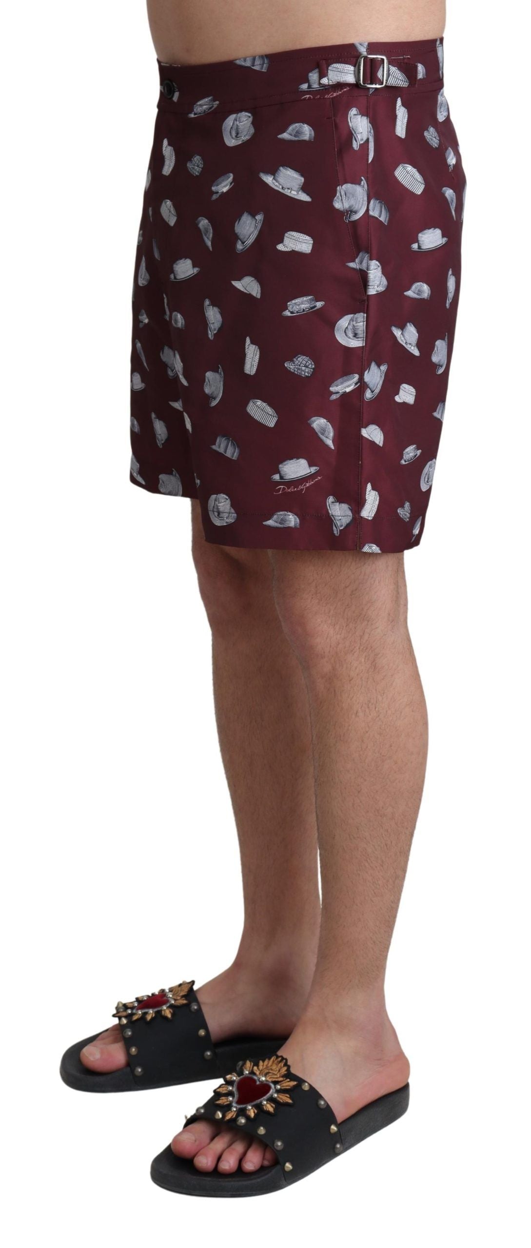 Elegant Maroon Swim Trunks - ventzia