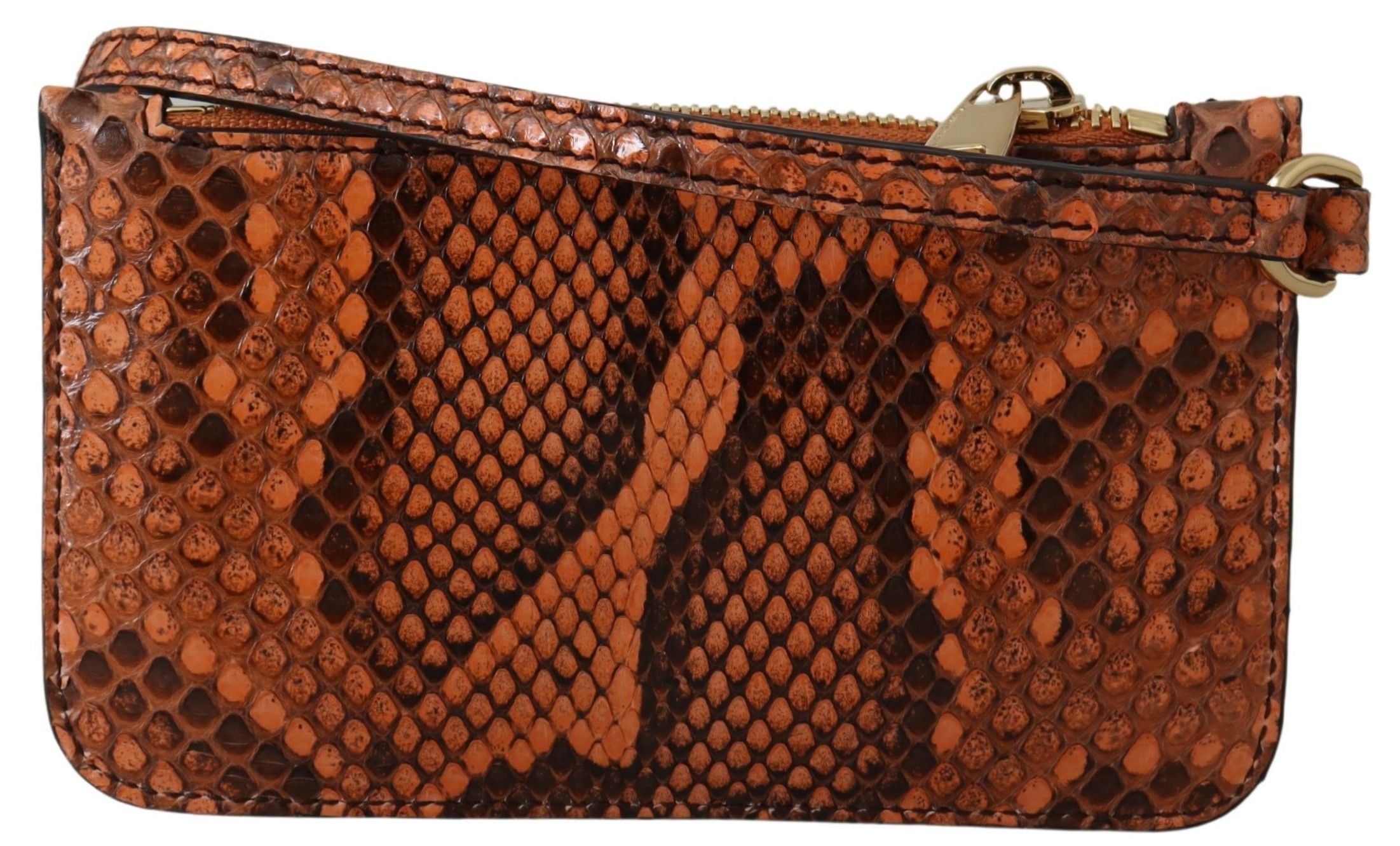 Elegant Python Patterned Leather Wristlet - ventzia