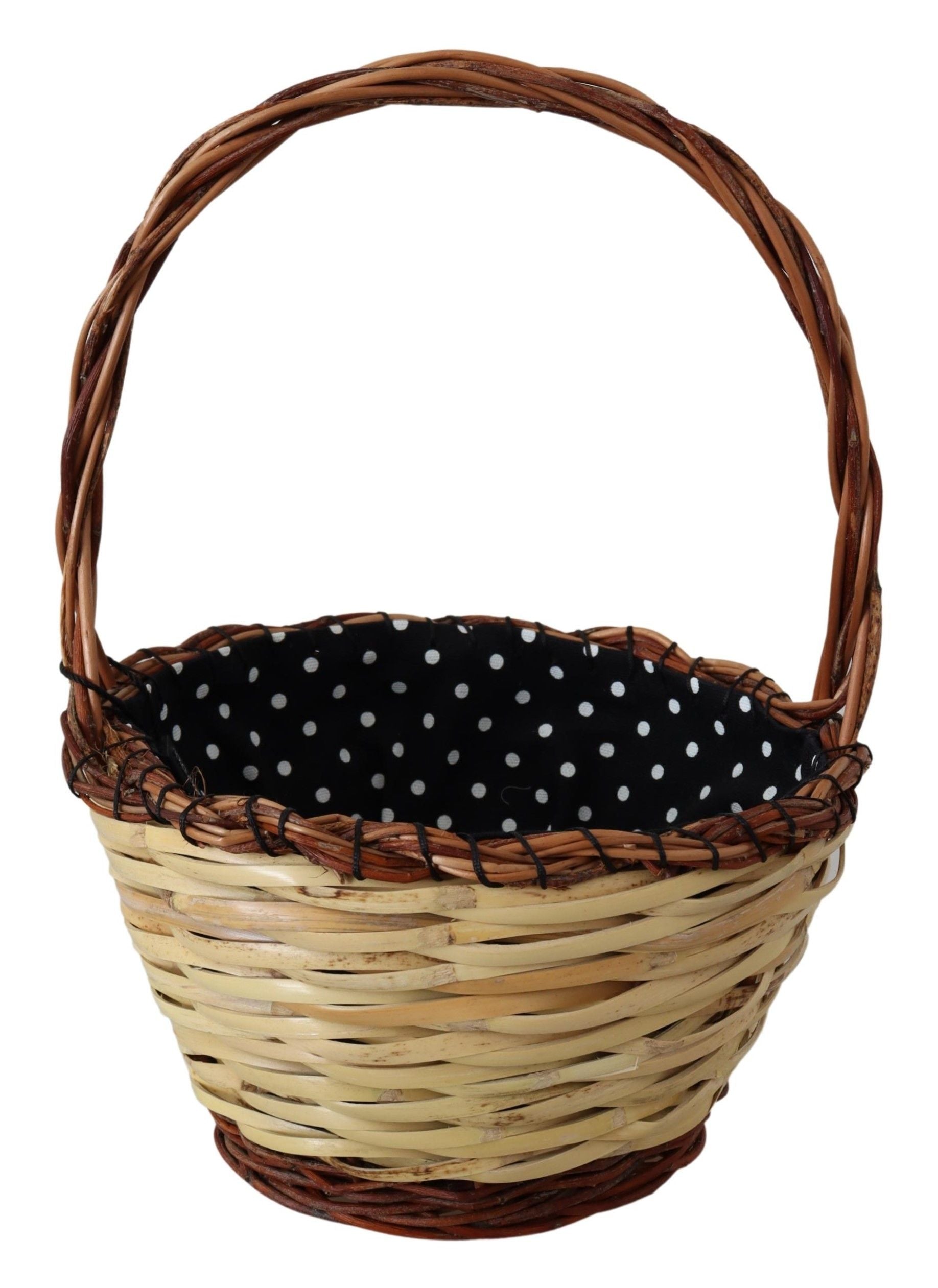 Chic Beige Wicker Basket Tote Bag - ventzia