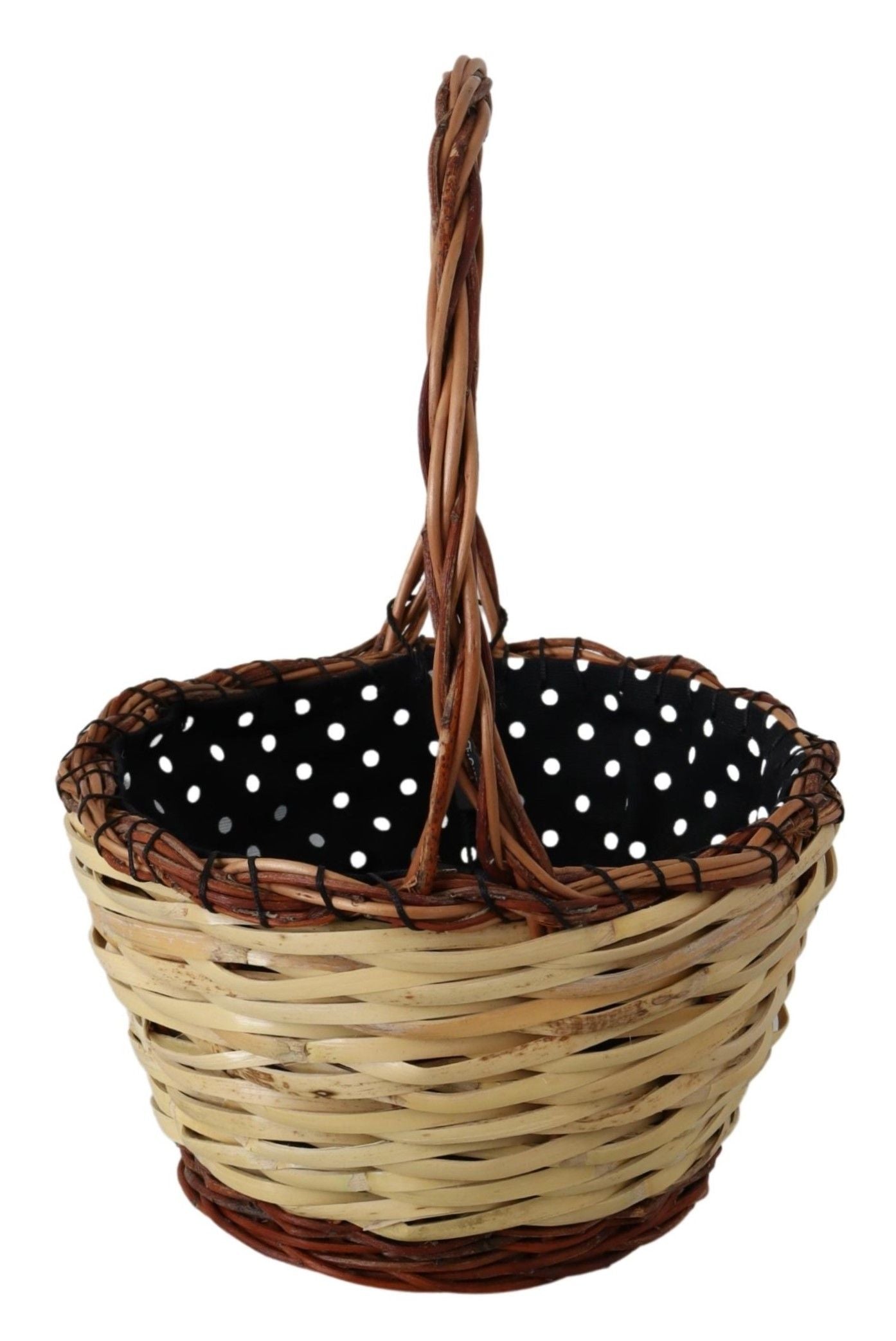 Chic Beige Wicker Basket Tote Bag - ventzia
