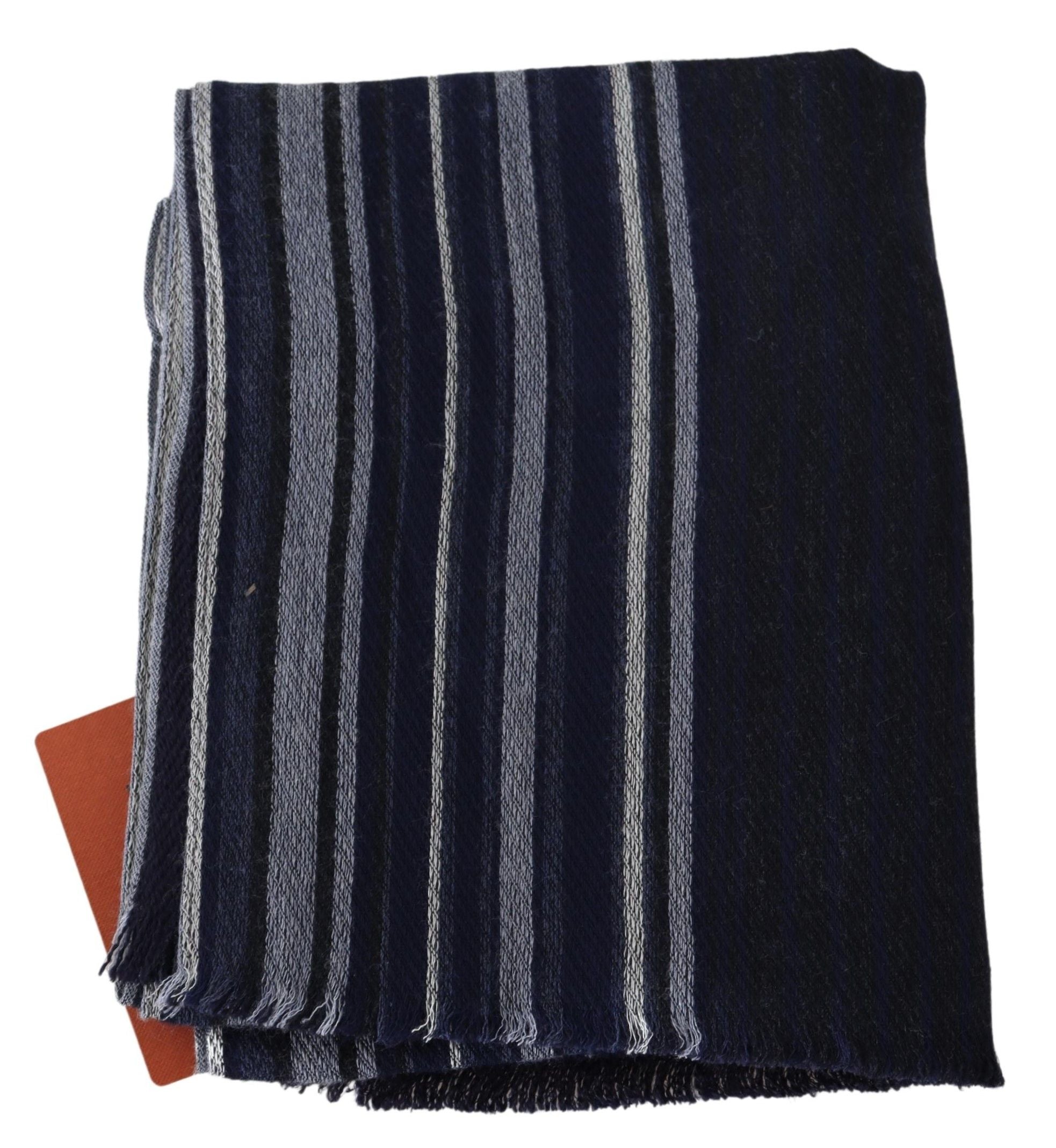 Chic Multicolor Wool Silk Striped Scarf - ventzia