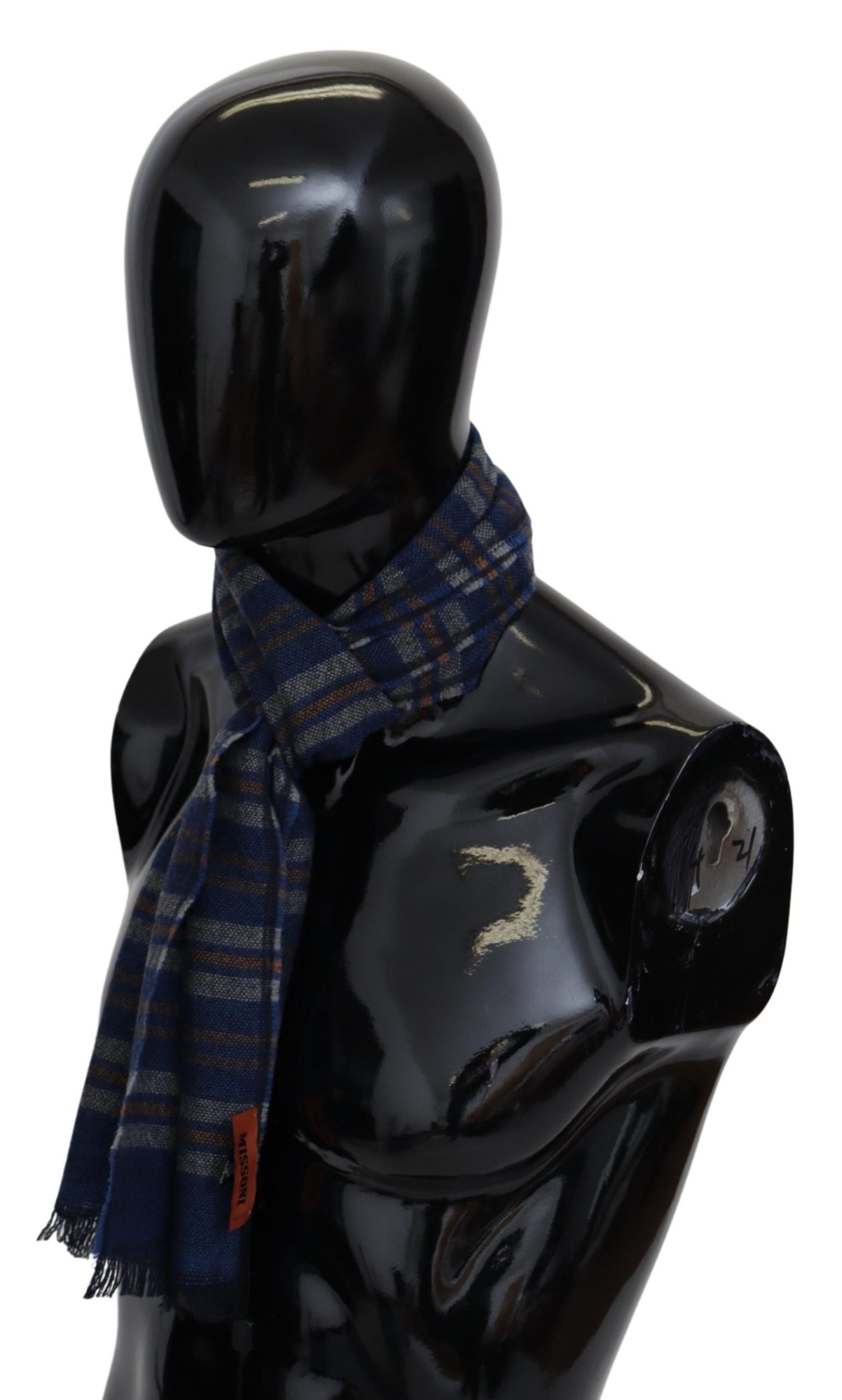 Chic Multicolor Wool Scarf Unisex Fringed Design - ventzia