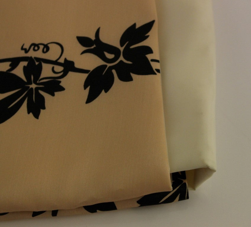 Chic Beige Mini Skirt - Silk & Nylon Blend - ventzia