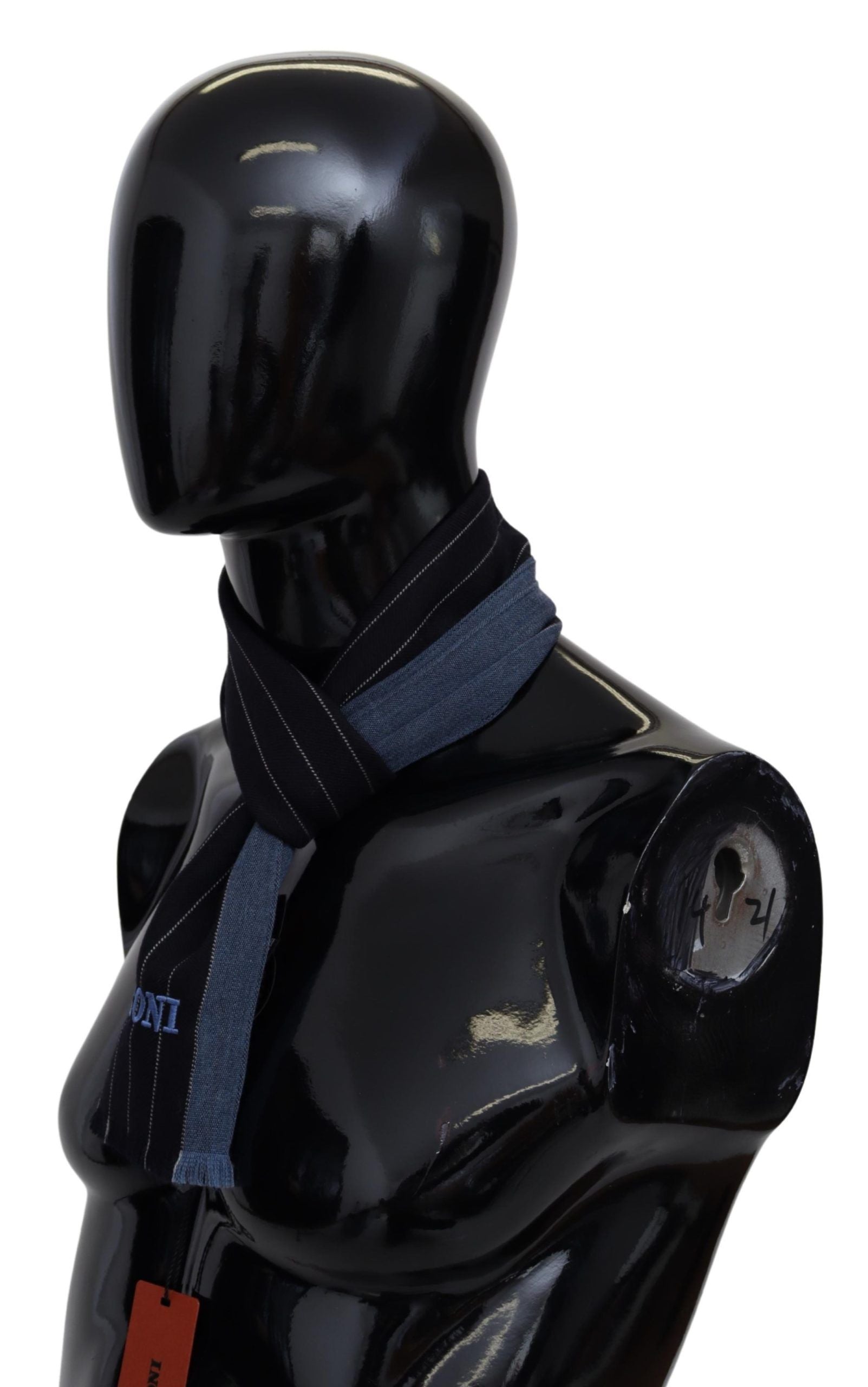 Chic Striped Wool-Silk Unisex Scarf - ventzia