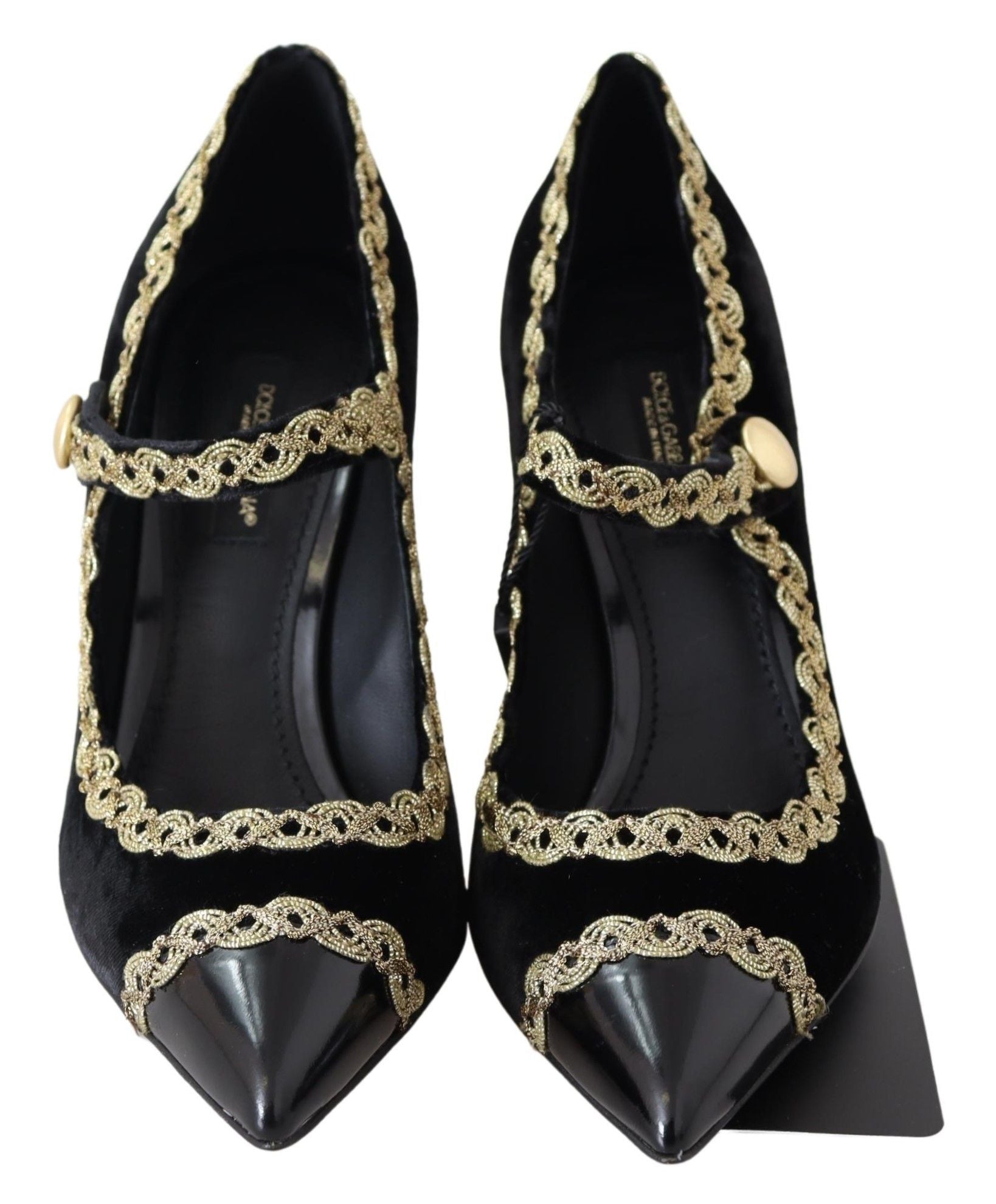 Elegant Velvet Patent Embroidered Pumps - ventzia