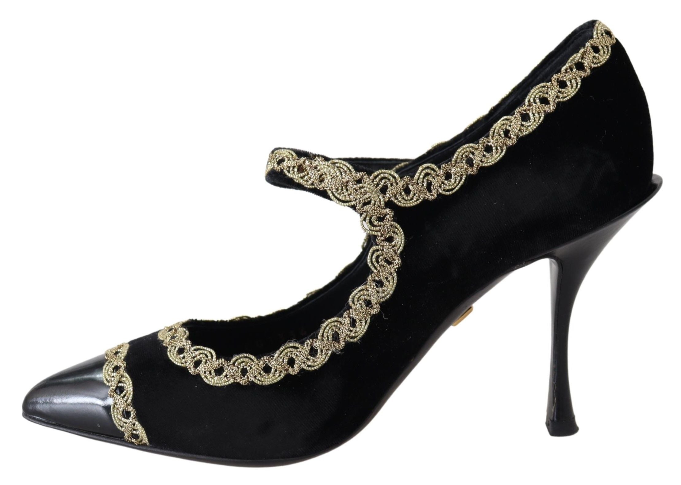 Elegant Velvet Patent Embroidered Pumps - ventzia