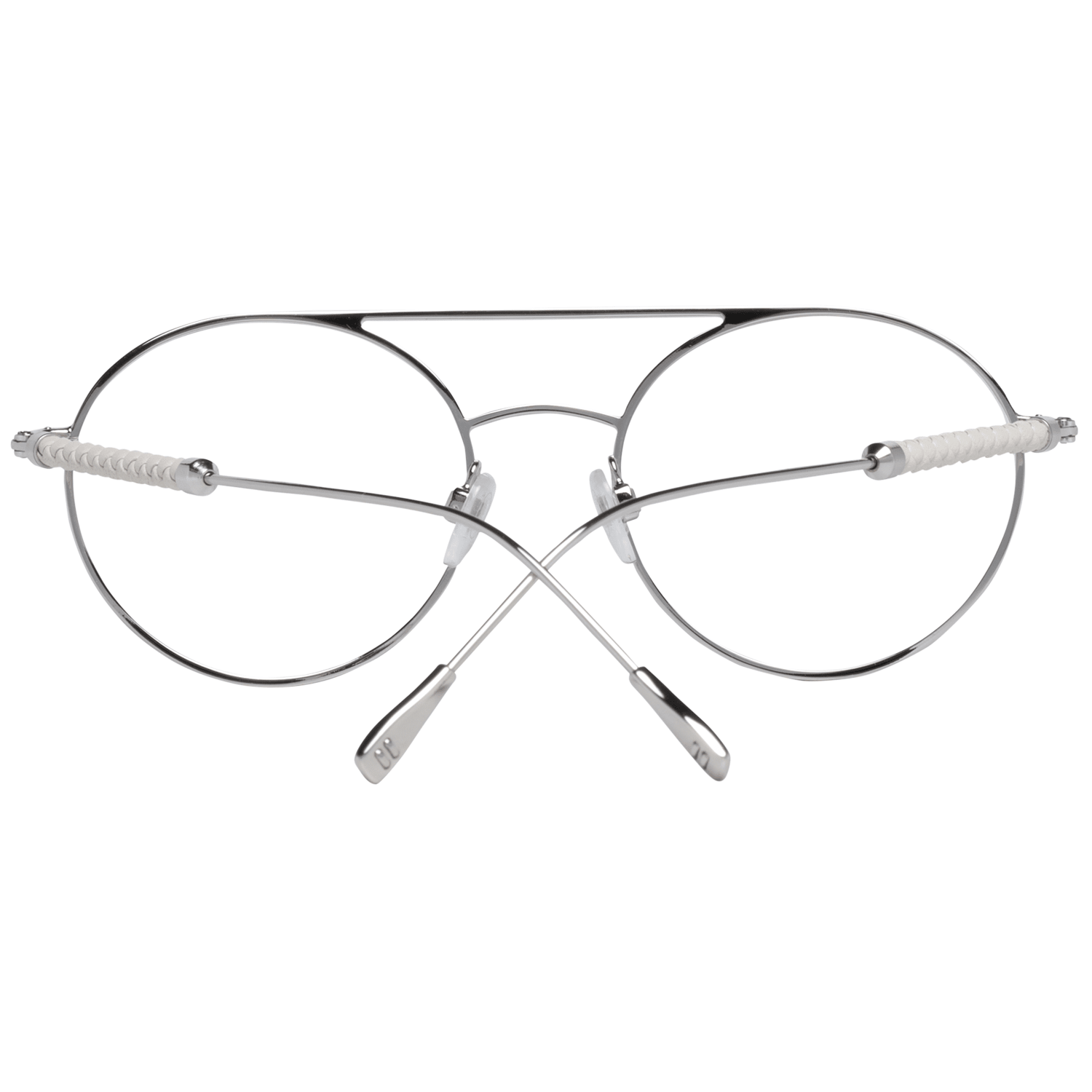 White Metal & Leather Glasses (Frames) - ventzia