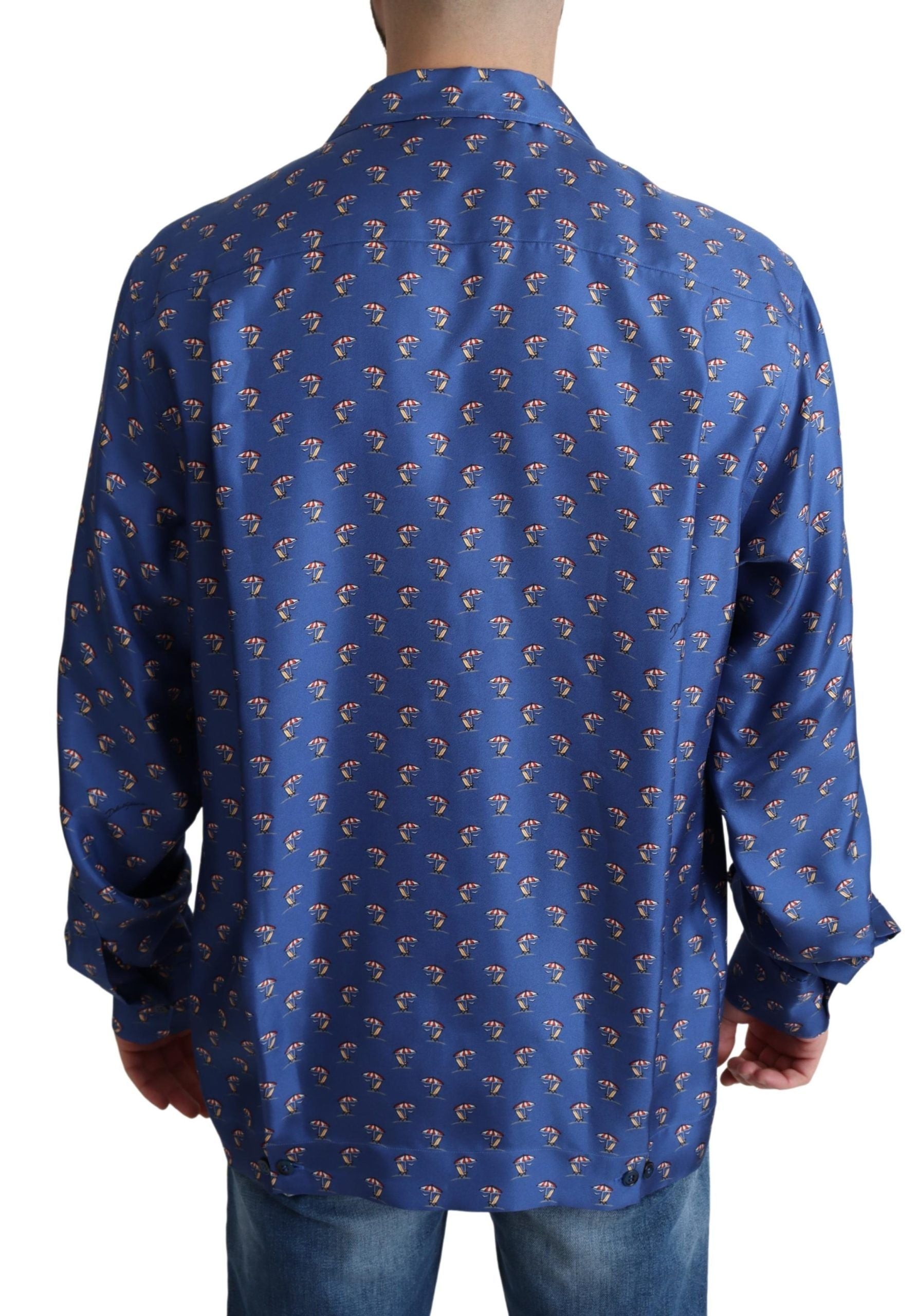 Silk Beach Chair Print Casual Shirt - ventzia