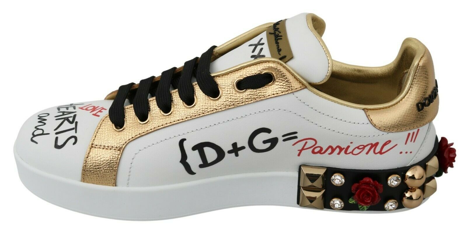 Elegant Sequined Floral Leather Sneakers - ventzia