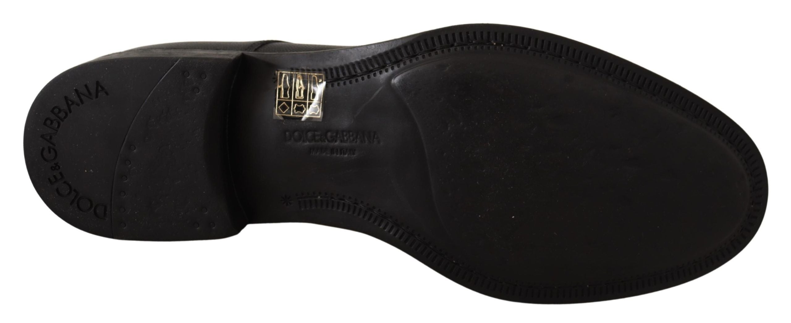 Elegant Black Leather Derby Shoes - ventzia