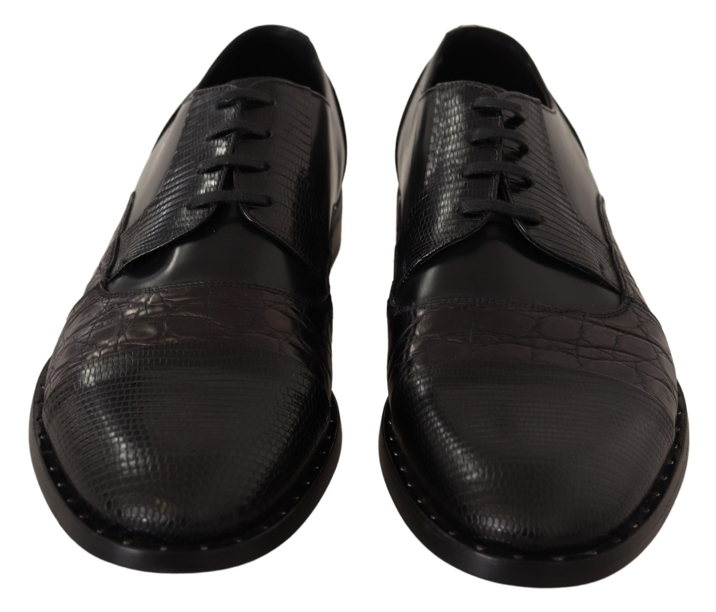 Elegant Black Derby Oxford Wingtips - ventzia