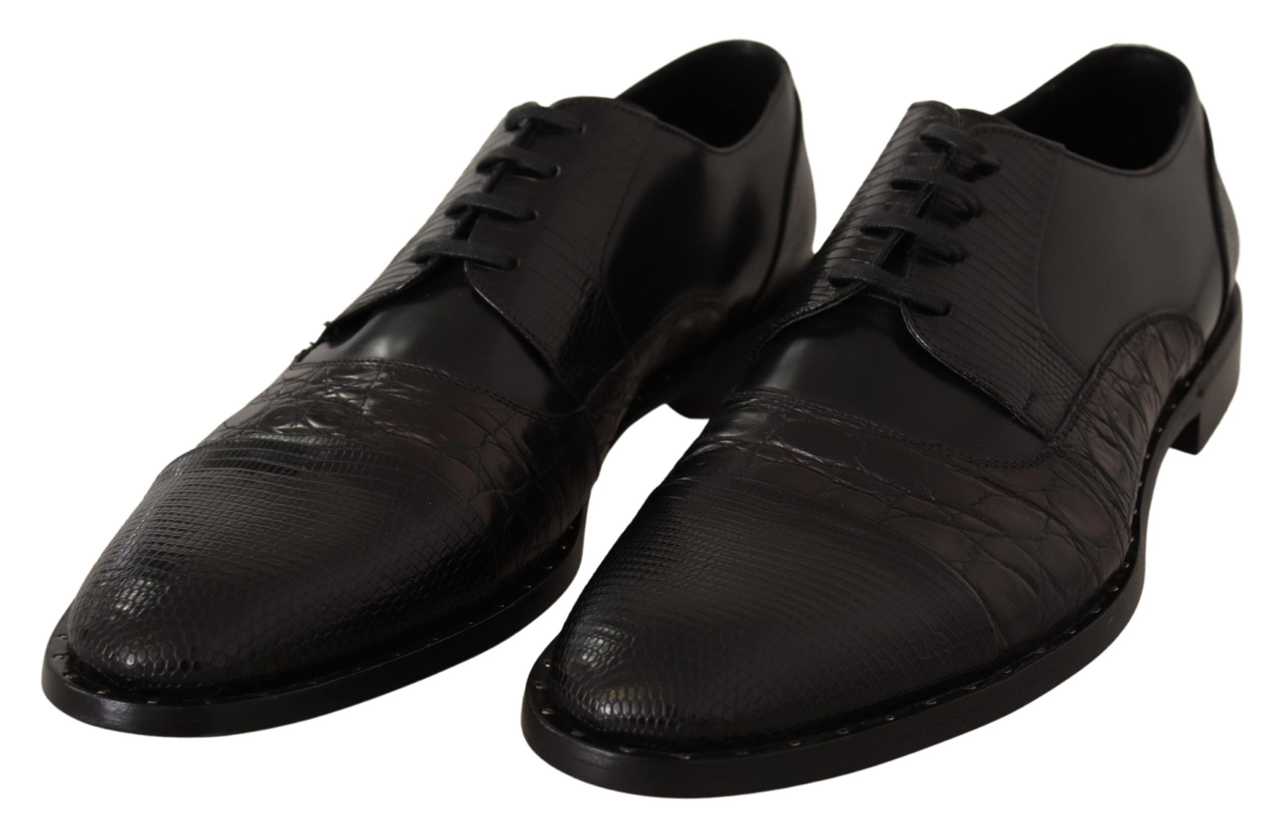 Elegant Black Derby Oxford Wingtips - ventzia