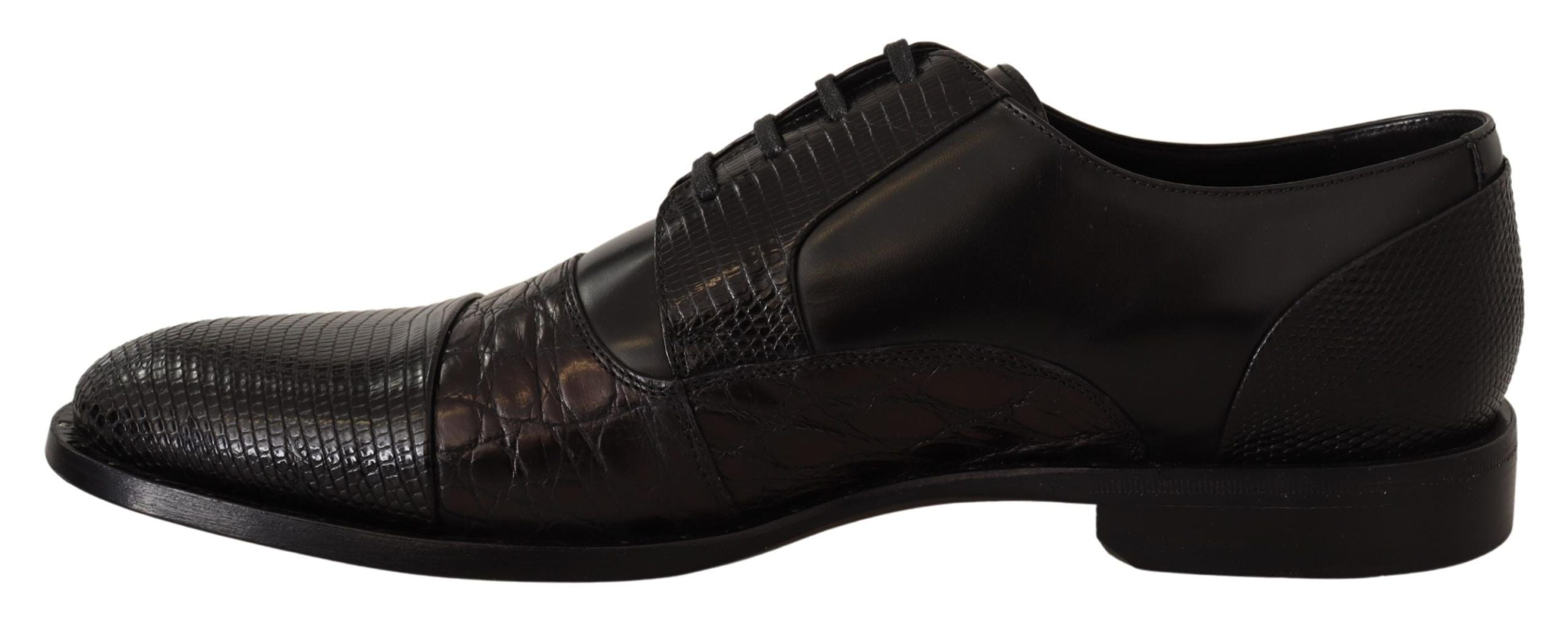 Elegant Black Derby Oxford Wingtips - ventzia