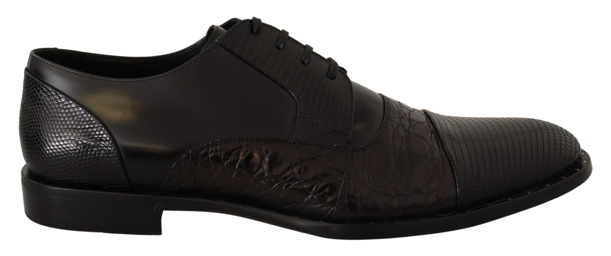 Elegant Black Derby Oxford Wingtips - ventzia