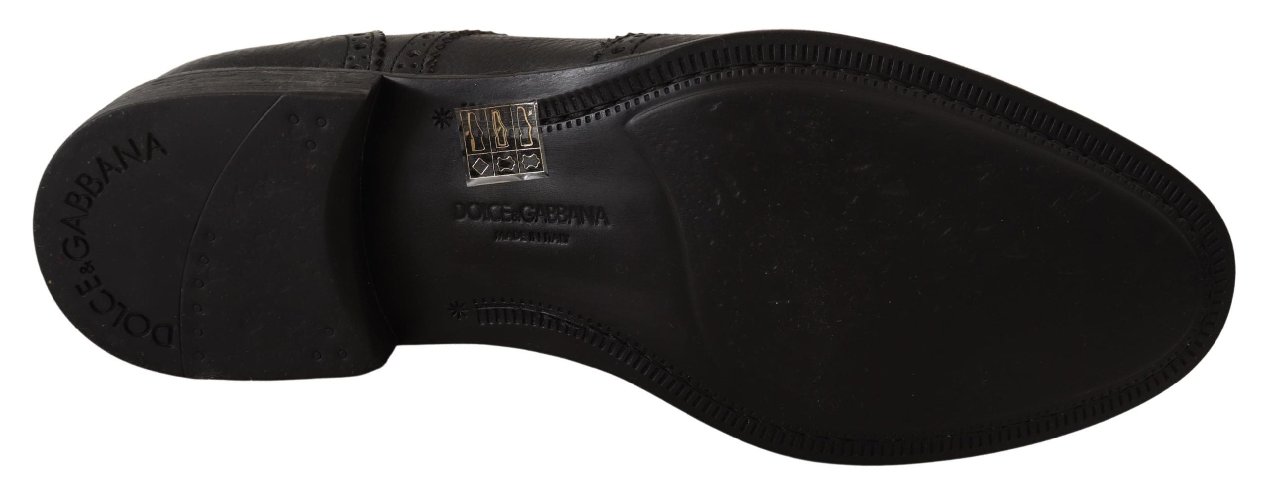 Elegant Black Leather Derby Wingtip Shoes - ventzia
