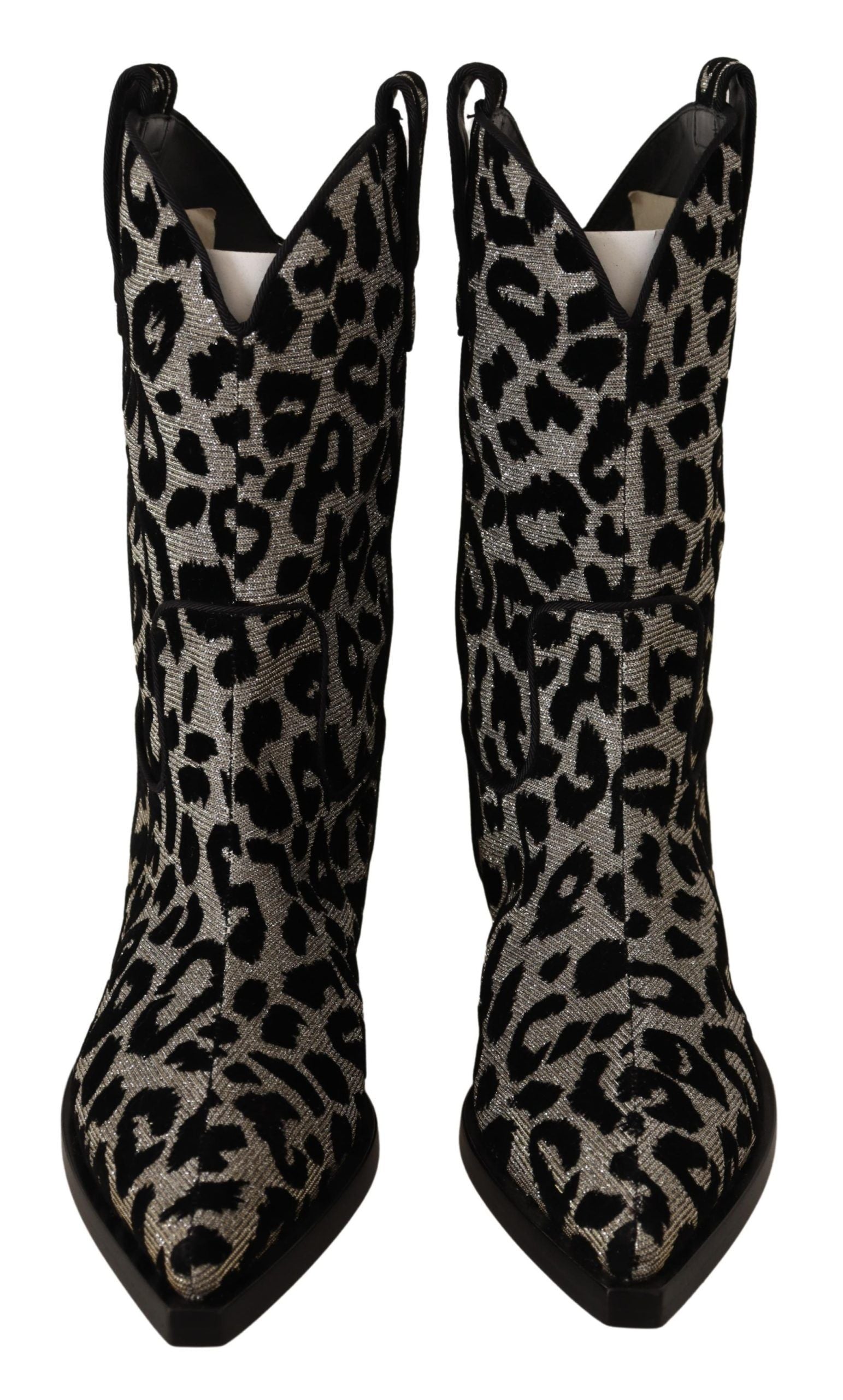 Elegant Leopard Print Mid Calf Boots - ventzia