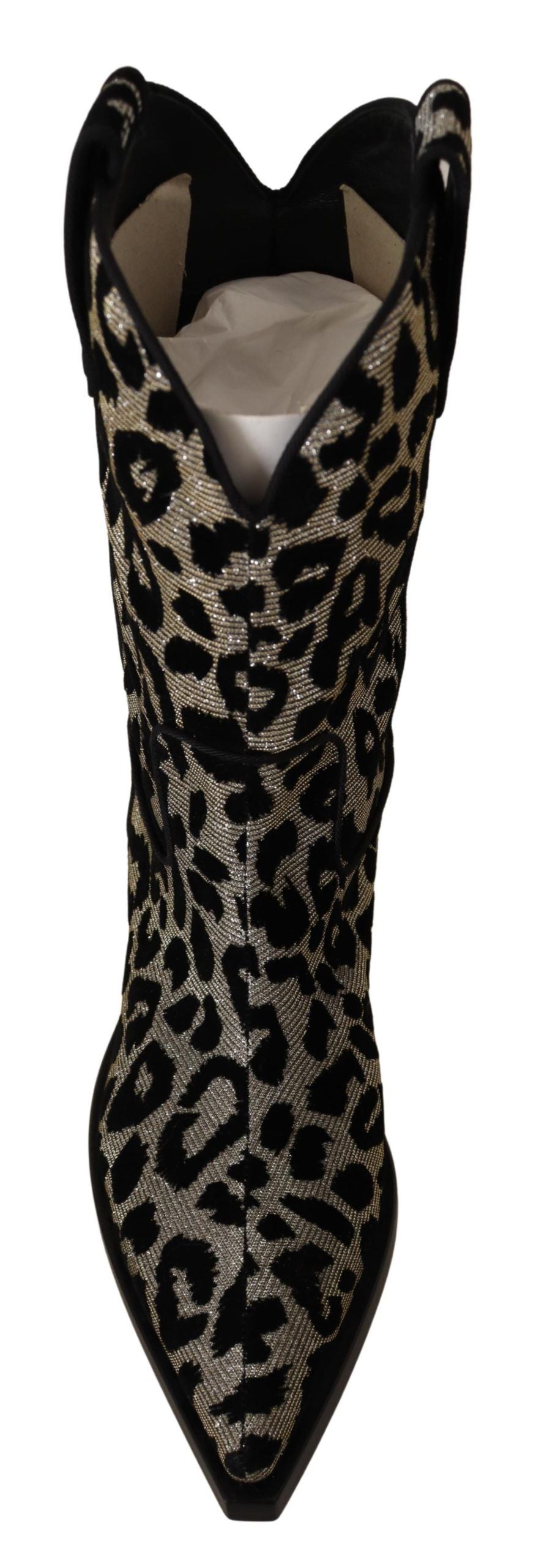 Elegant Leopard Print Mid Calf Boots - ventzia