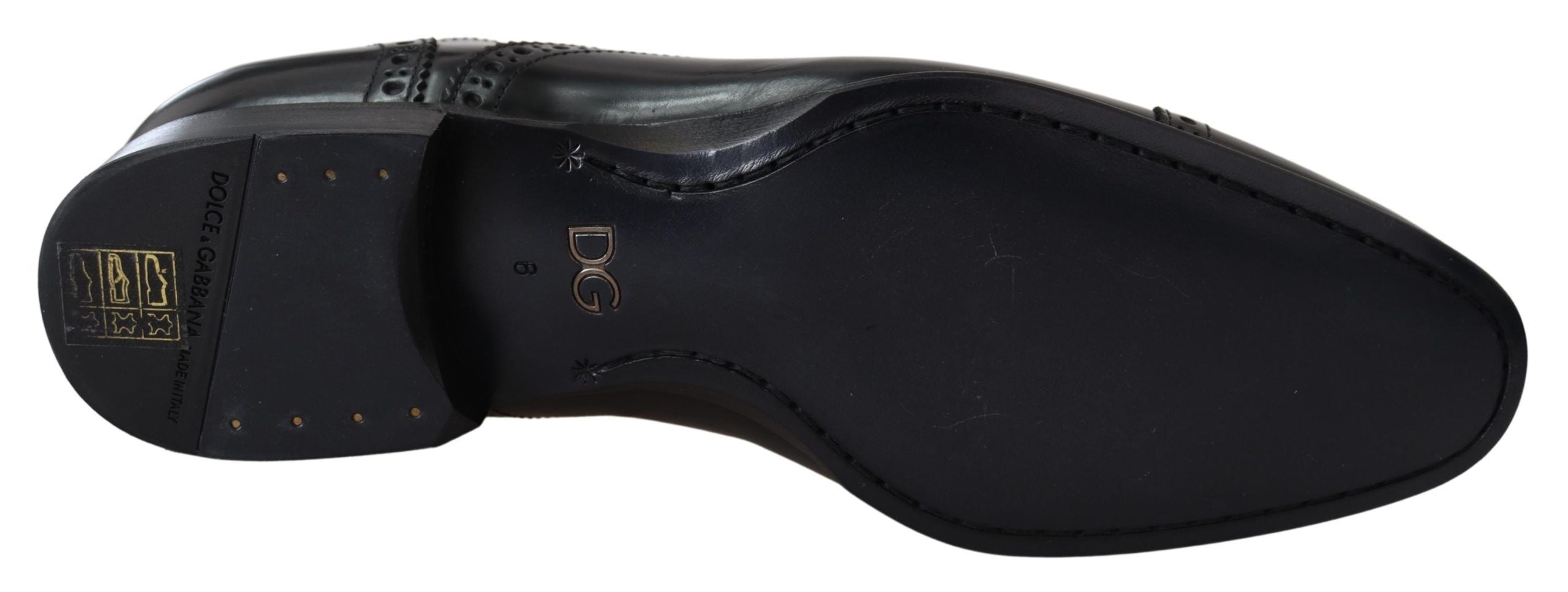 Elegant Black Leather Formal Derby Shoes - ventzia