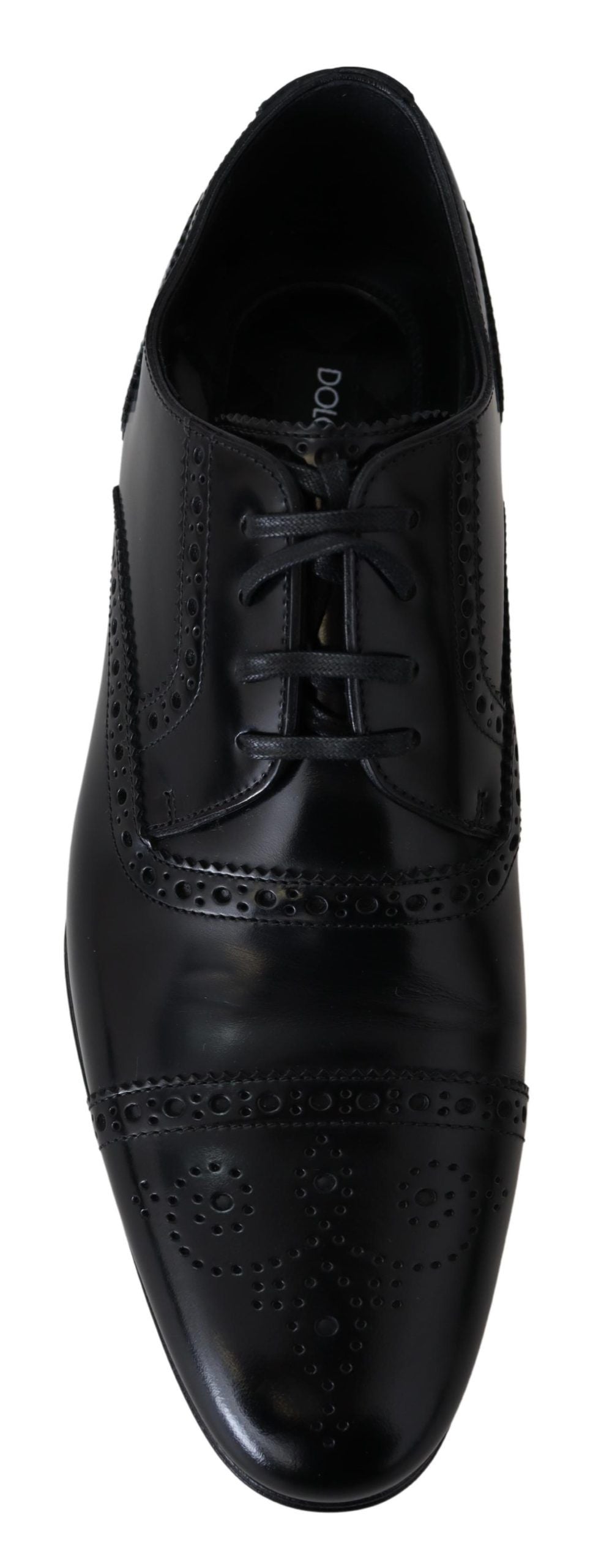 Elegant Black Leather Formal Derby Shoes - ventzia