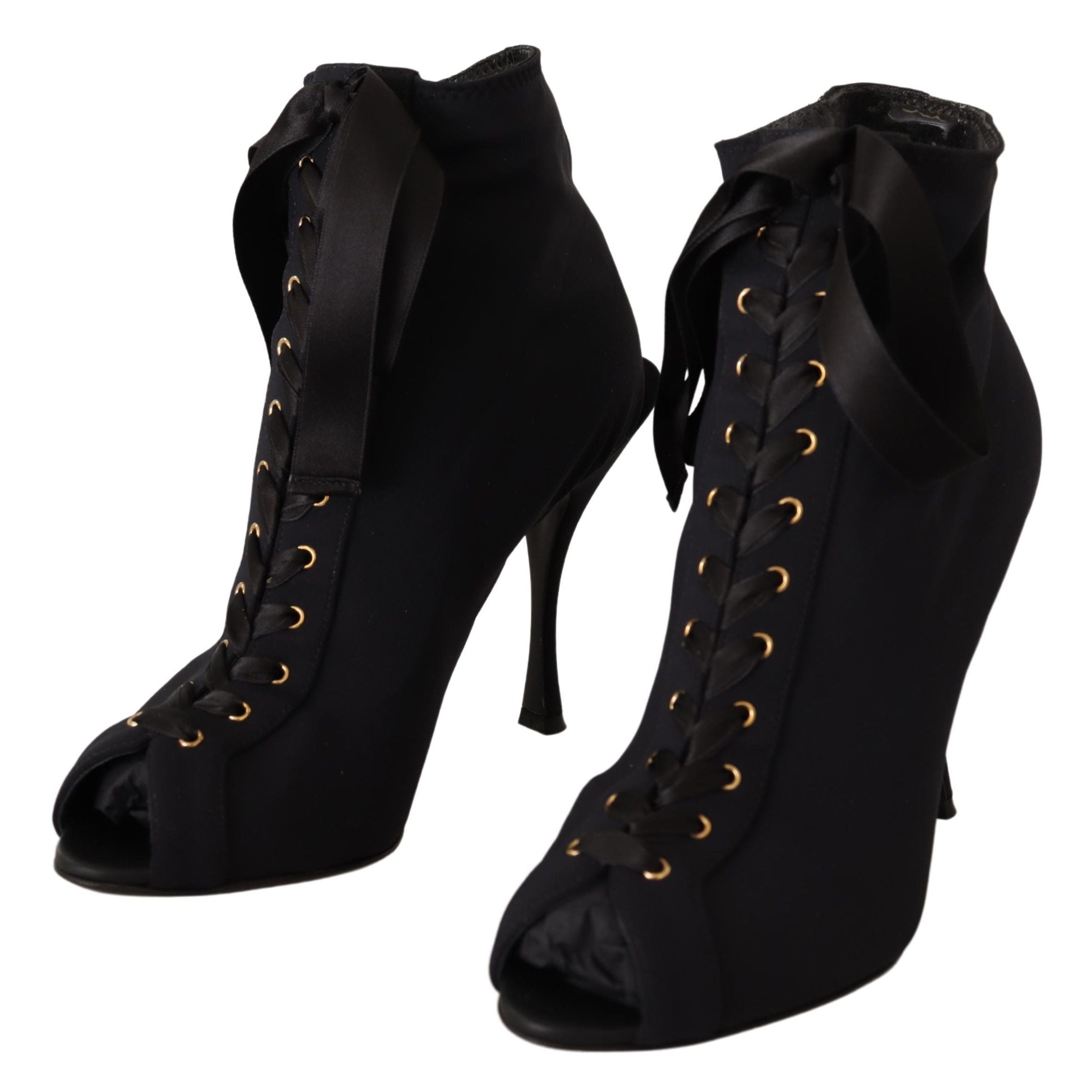 Elegant Ankle Open Toe Heel Boots - ventzia