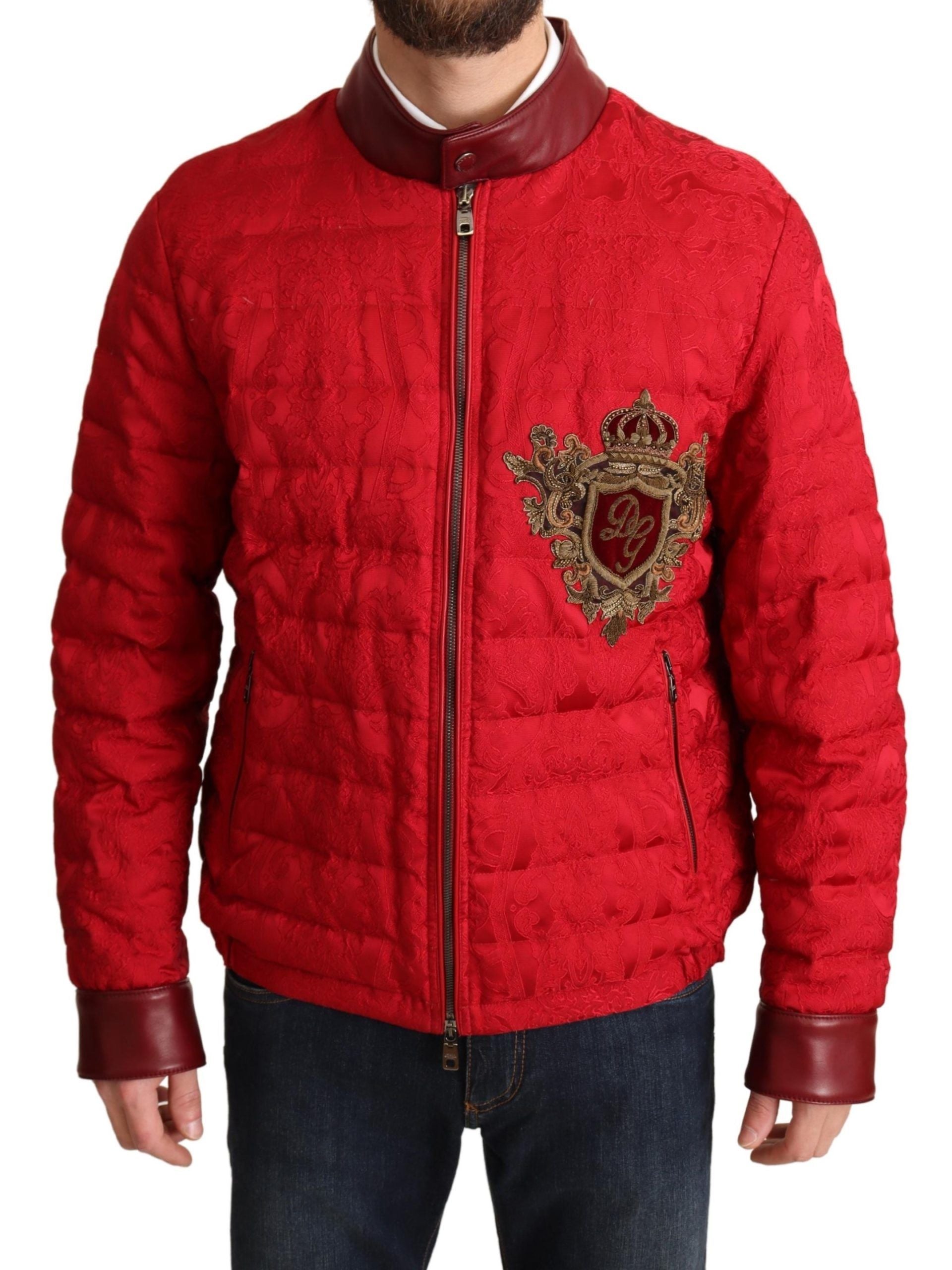 Red and Gold Bomber Designer Jacket - ventzia