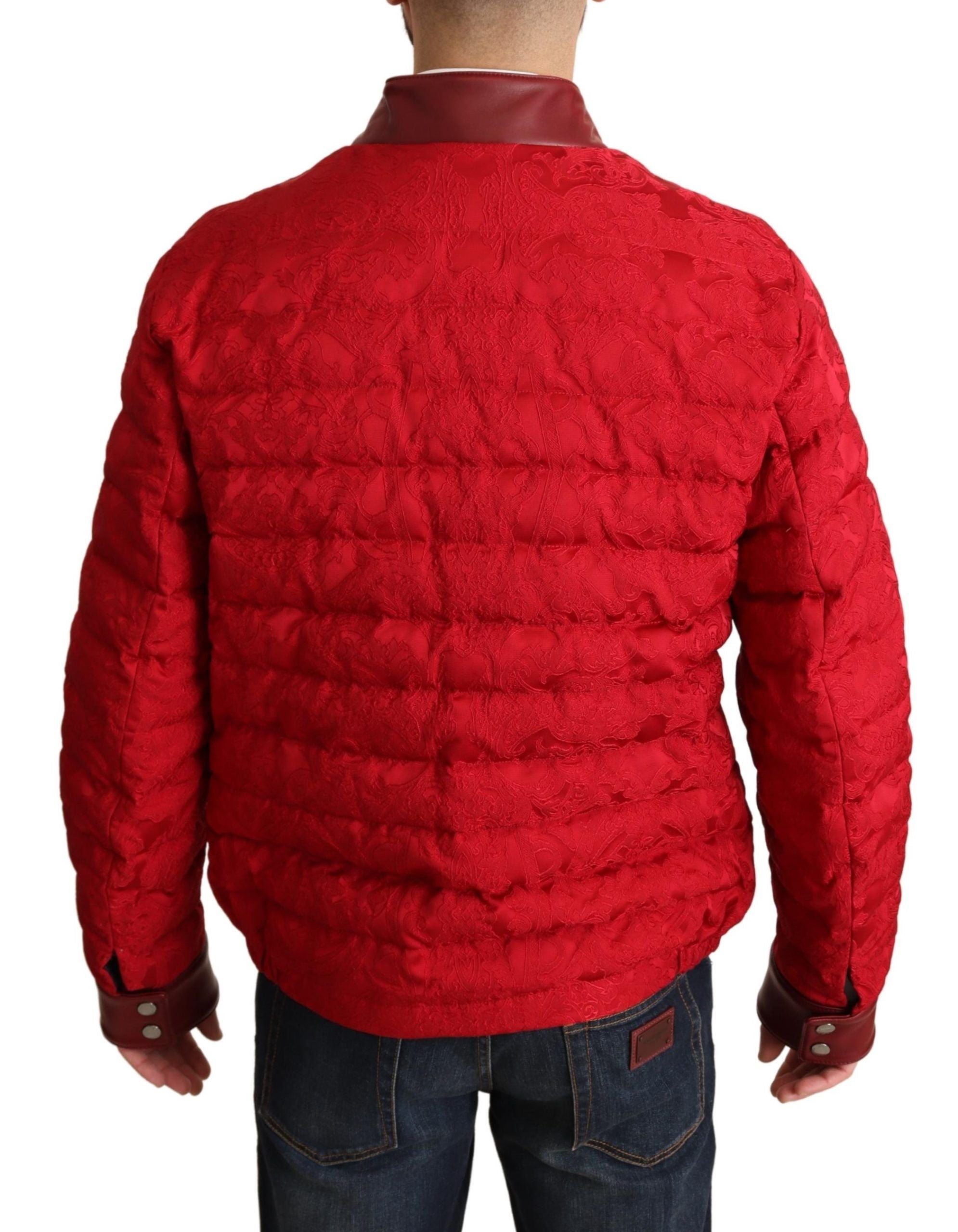 Red and Gold Bomber Designer Jacket - ventzia