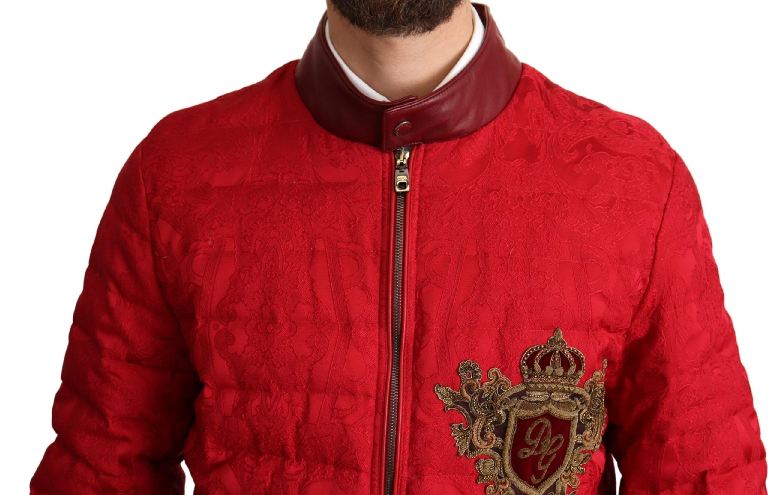 Red and Gold Bomber Designer Jacket - ventzia