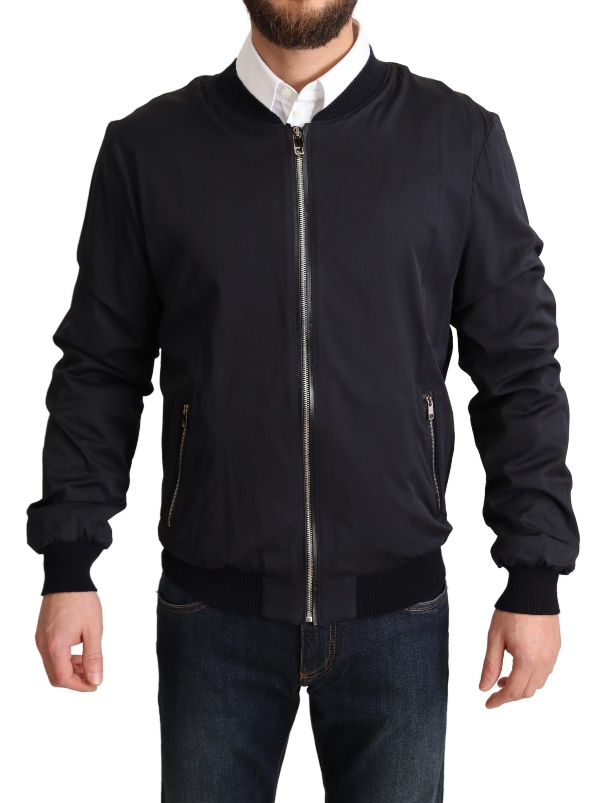 Elegant Silk Blend Bomber Jacket - ventzia