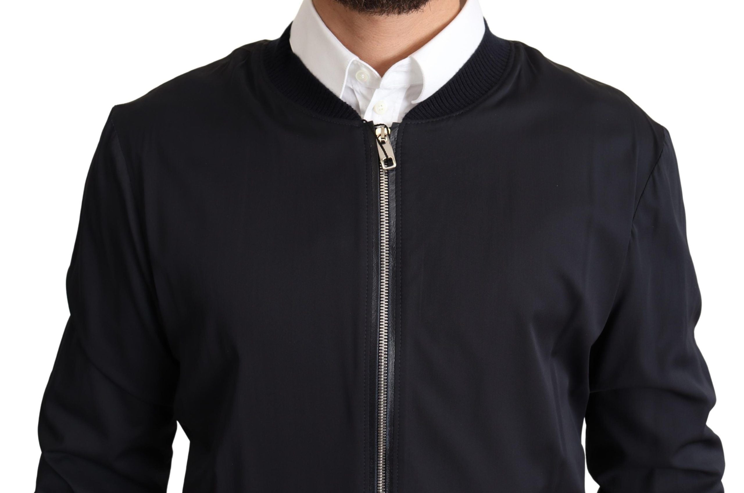 Elegant Silk Blend Bomber Jacket - ventzia