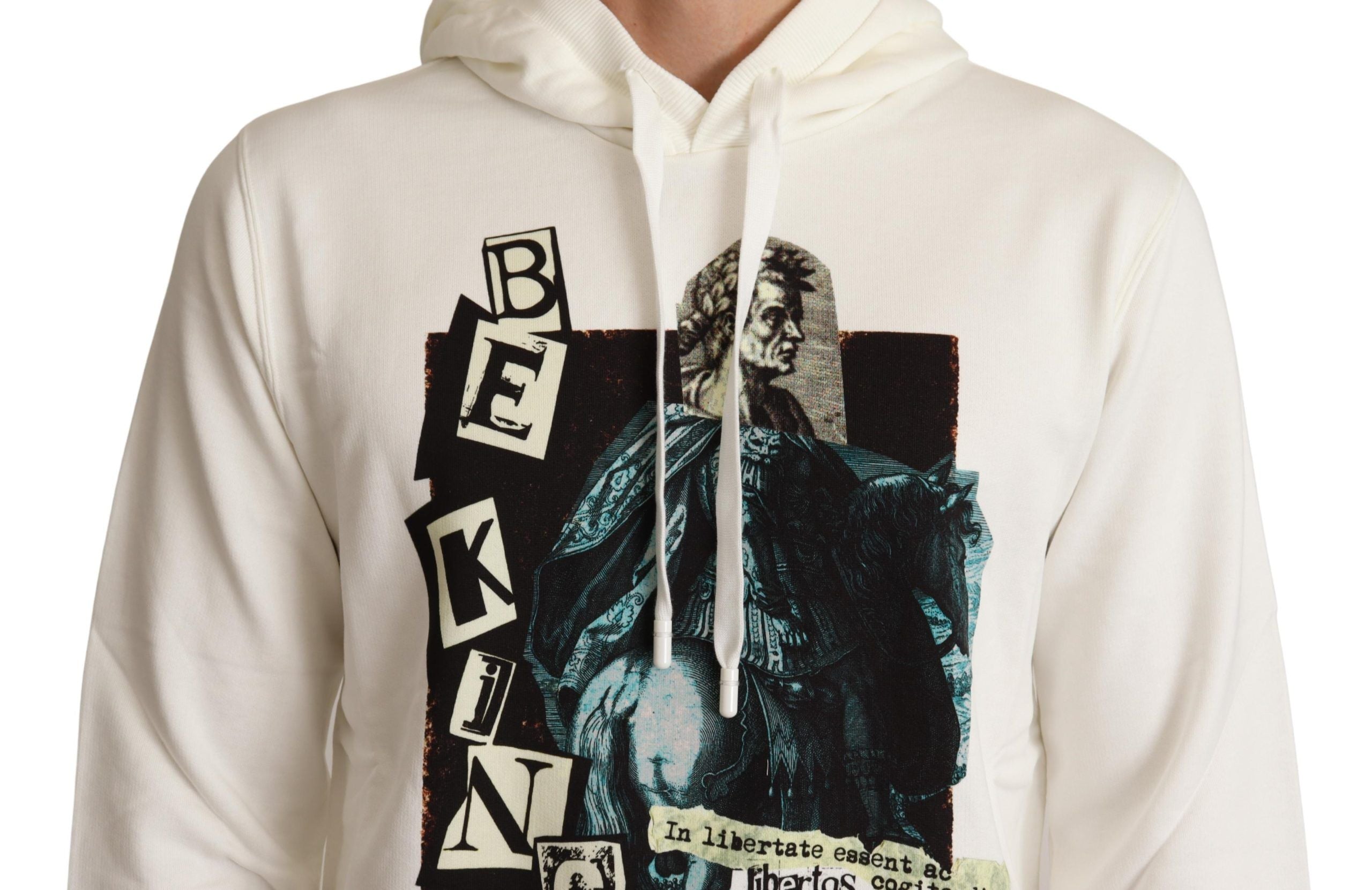Regal King Motif Hooded Pullover Sweater - ventzia