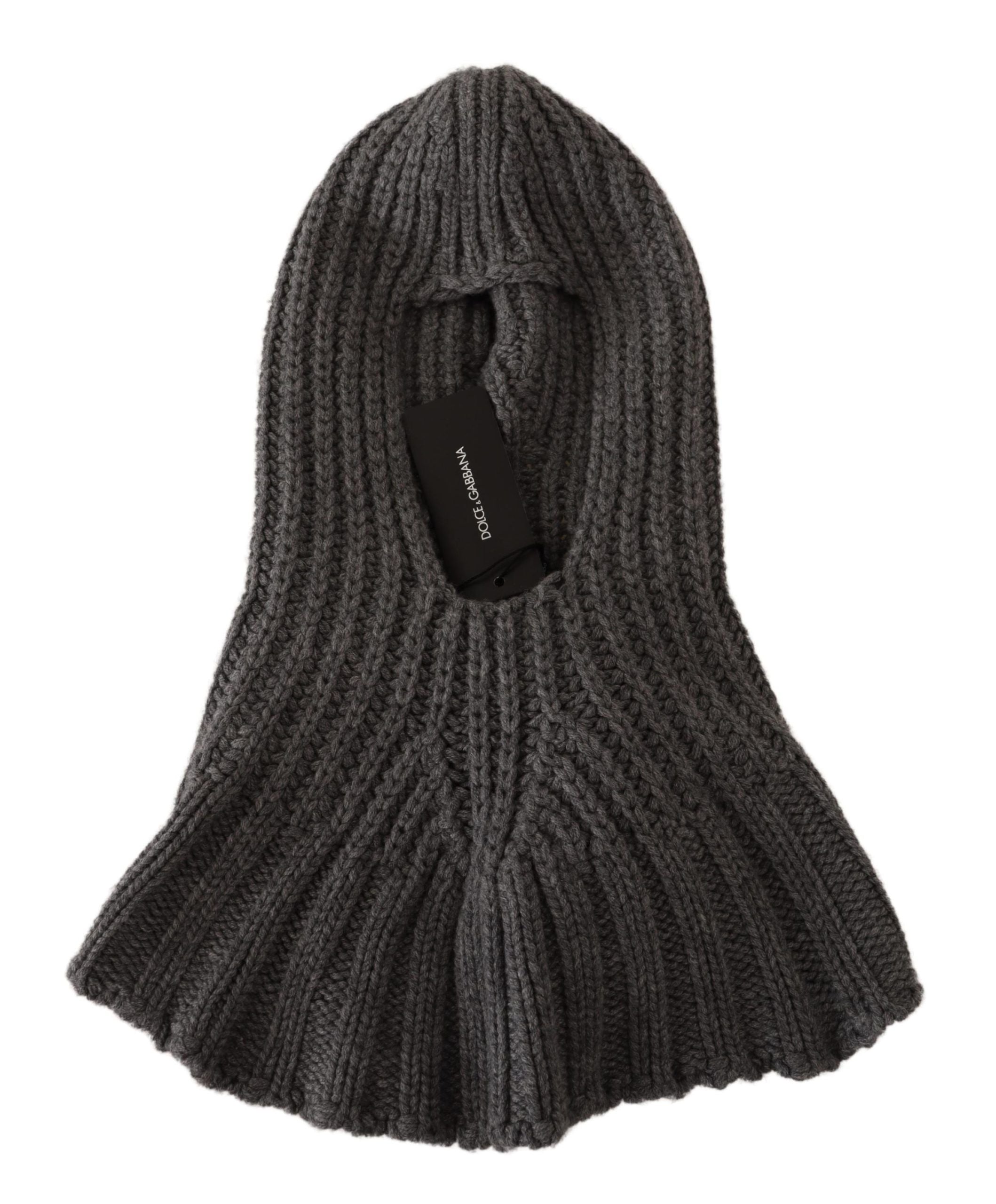 Elegant Cashmere Hood Scarf in Gray - ventzia