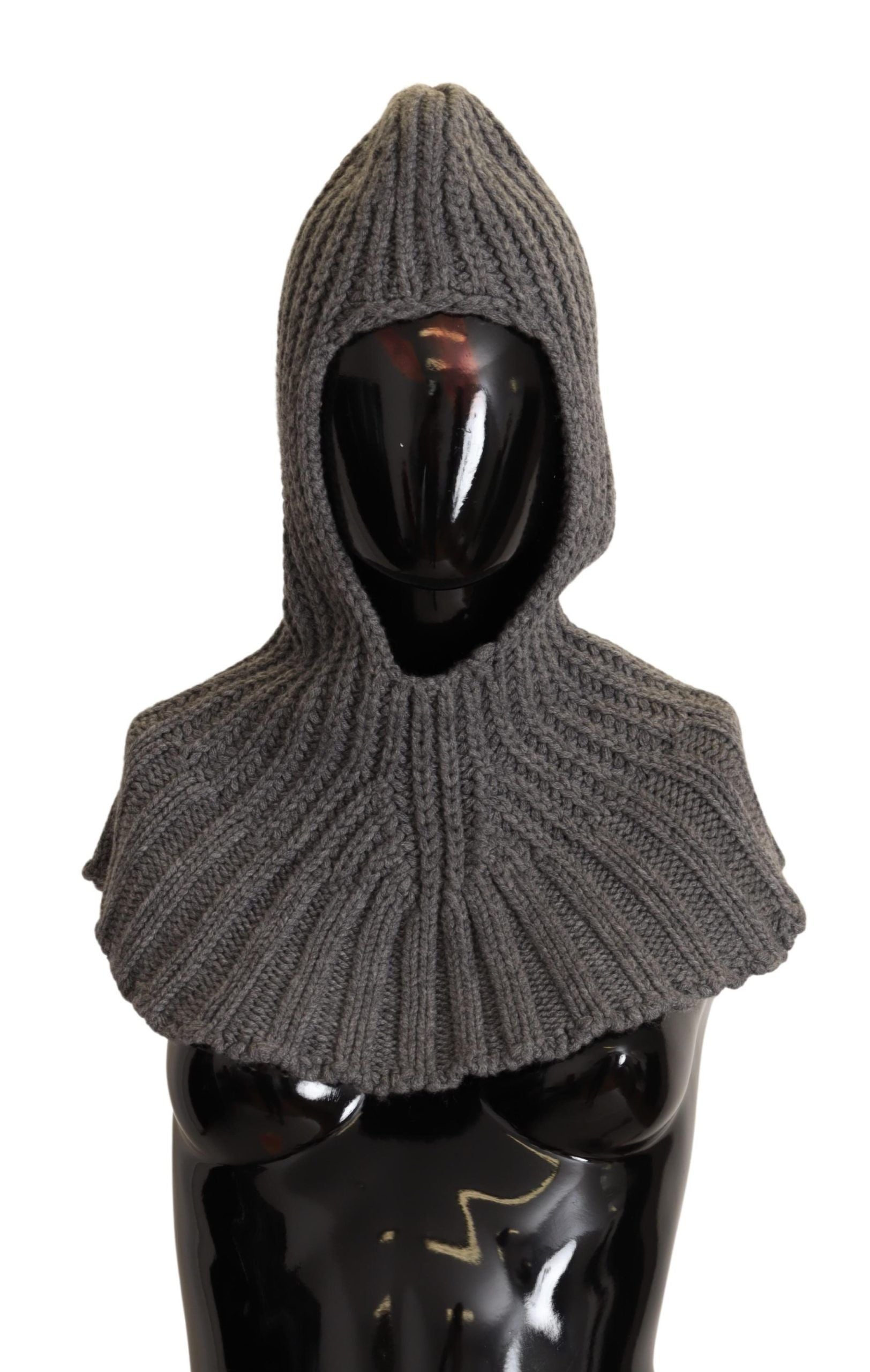 Elegant Cashmere Hood Scarf in Gray - ventzia