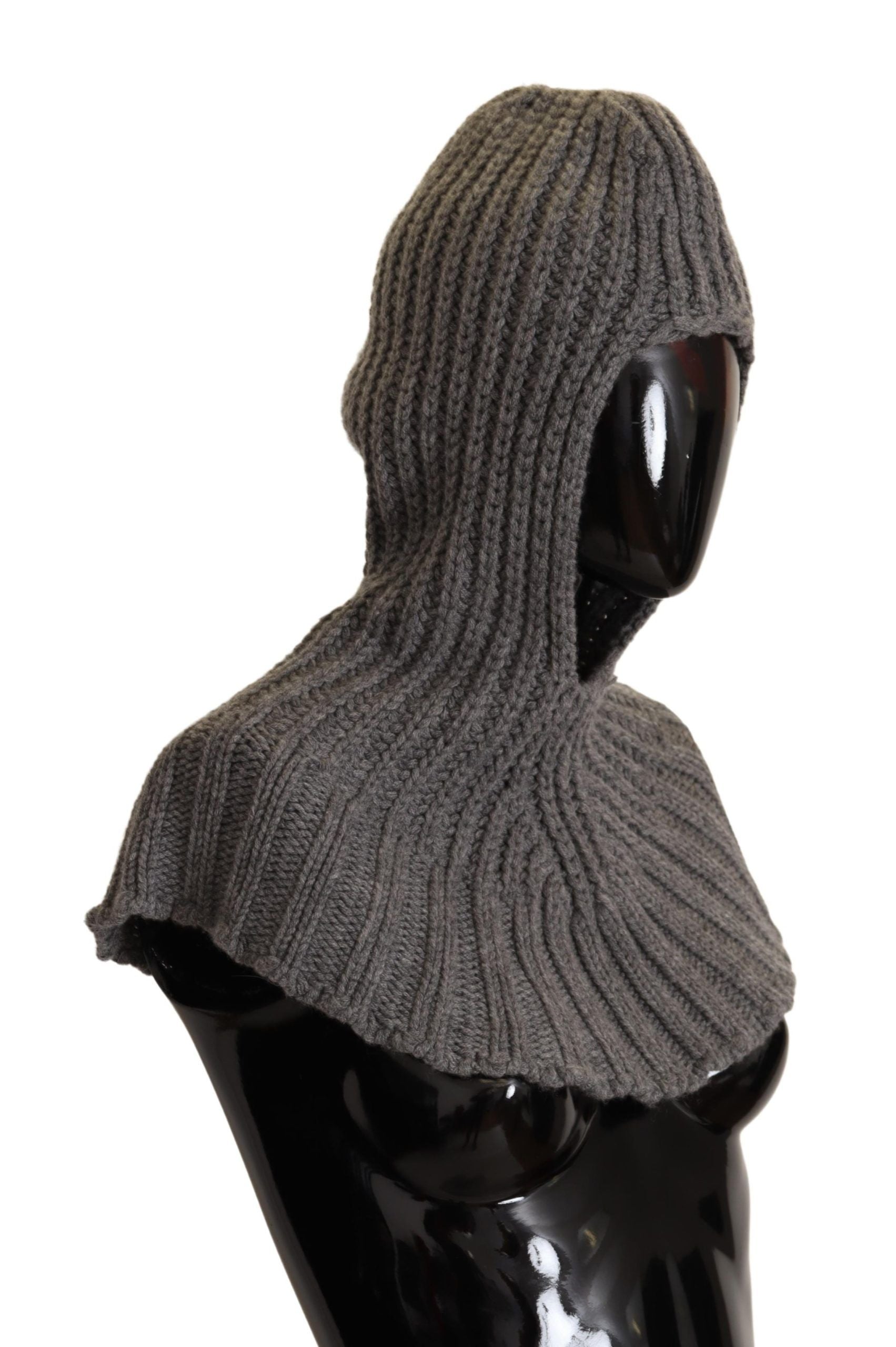 Elegant Cashmere Hood Scarf in Gray - ventzia