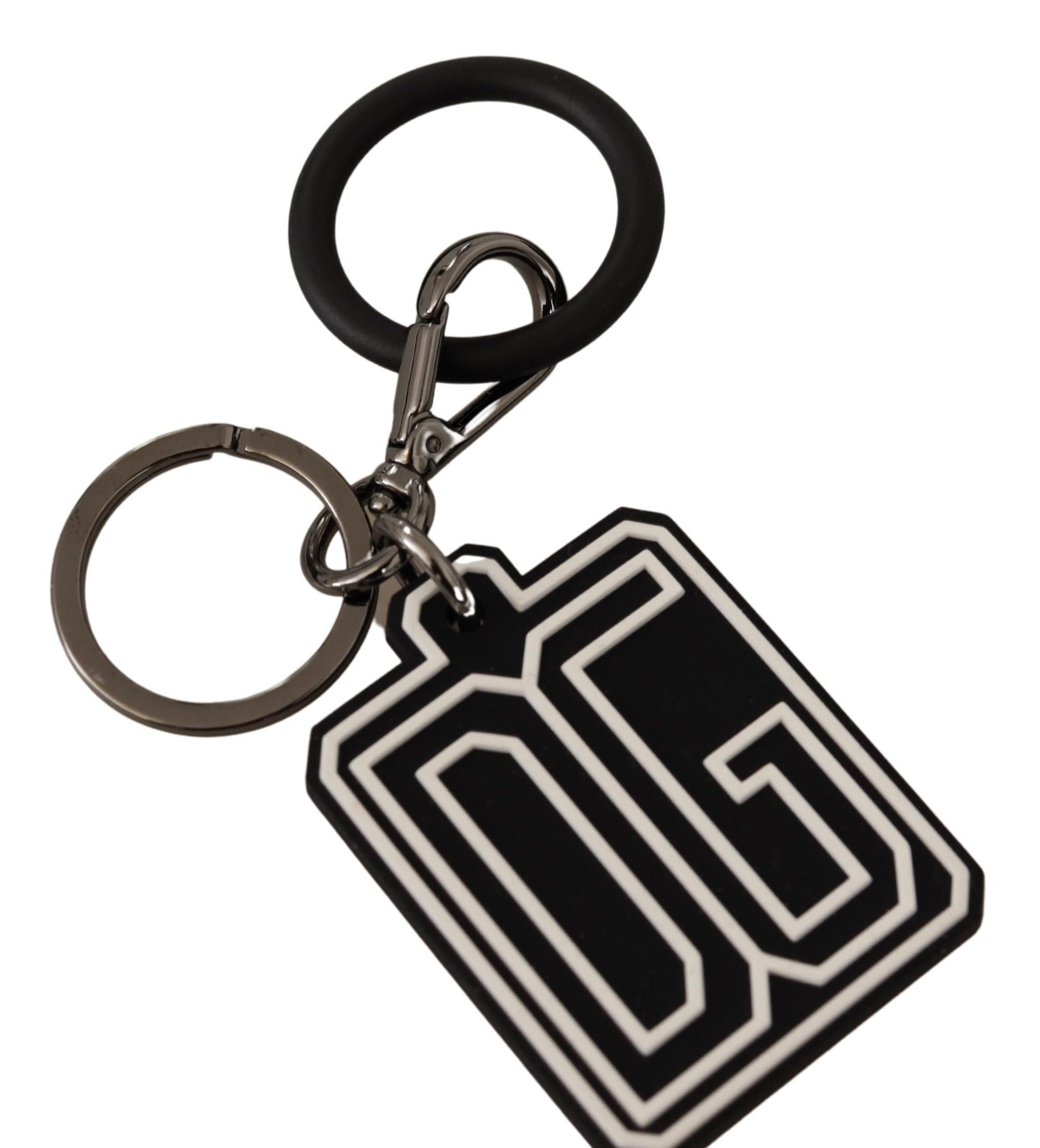 Elegant Silver & Rubber Designer Keyring - ventzia
