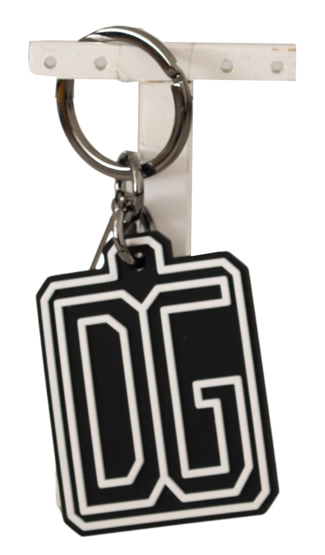 Elegant Silver & Rubber Designer Keyring - ventzia