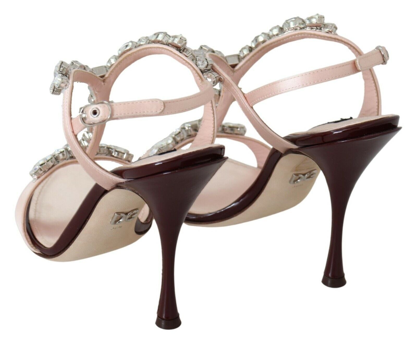 Crystal-Embellished Stiletto Sandals - ventzia