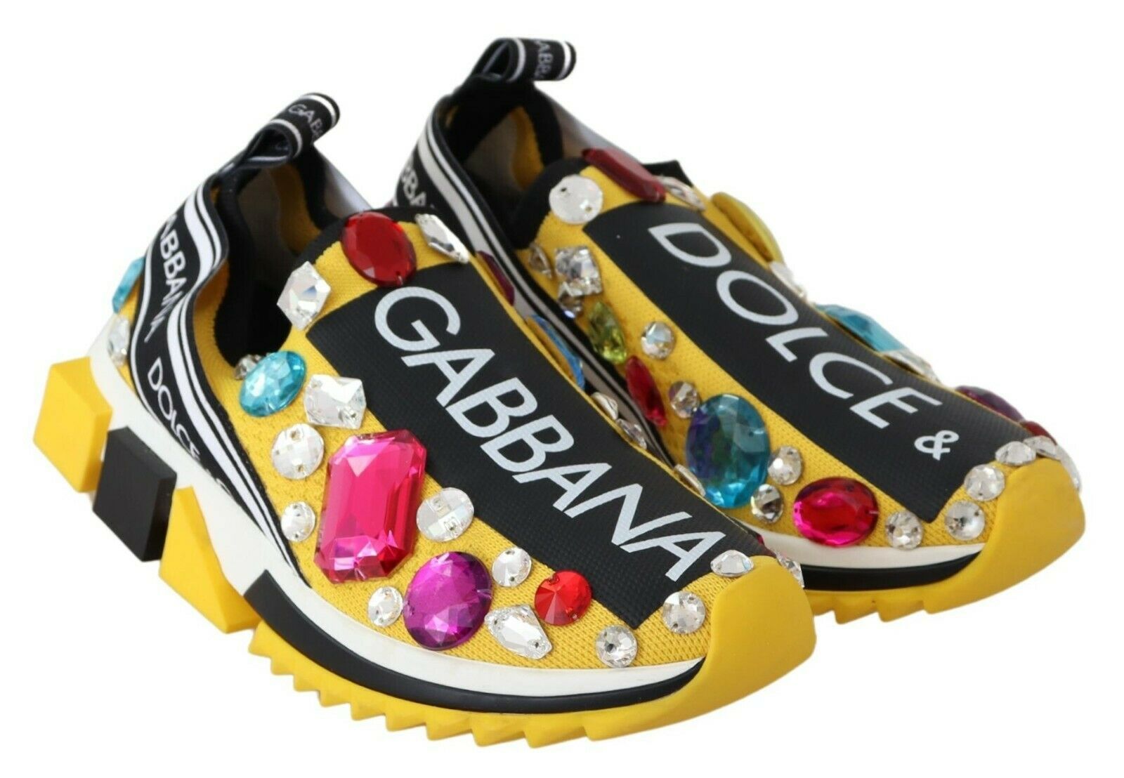 Embellished Yellow Sorrento Sneakers - ventzia