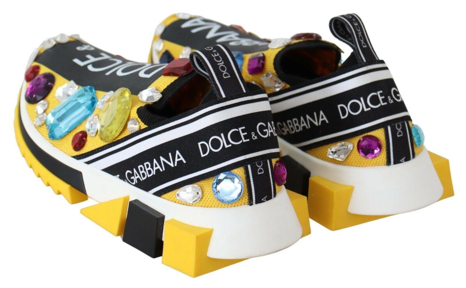 Embellished Yellow Sorrento Sneakers - ventzia